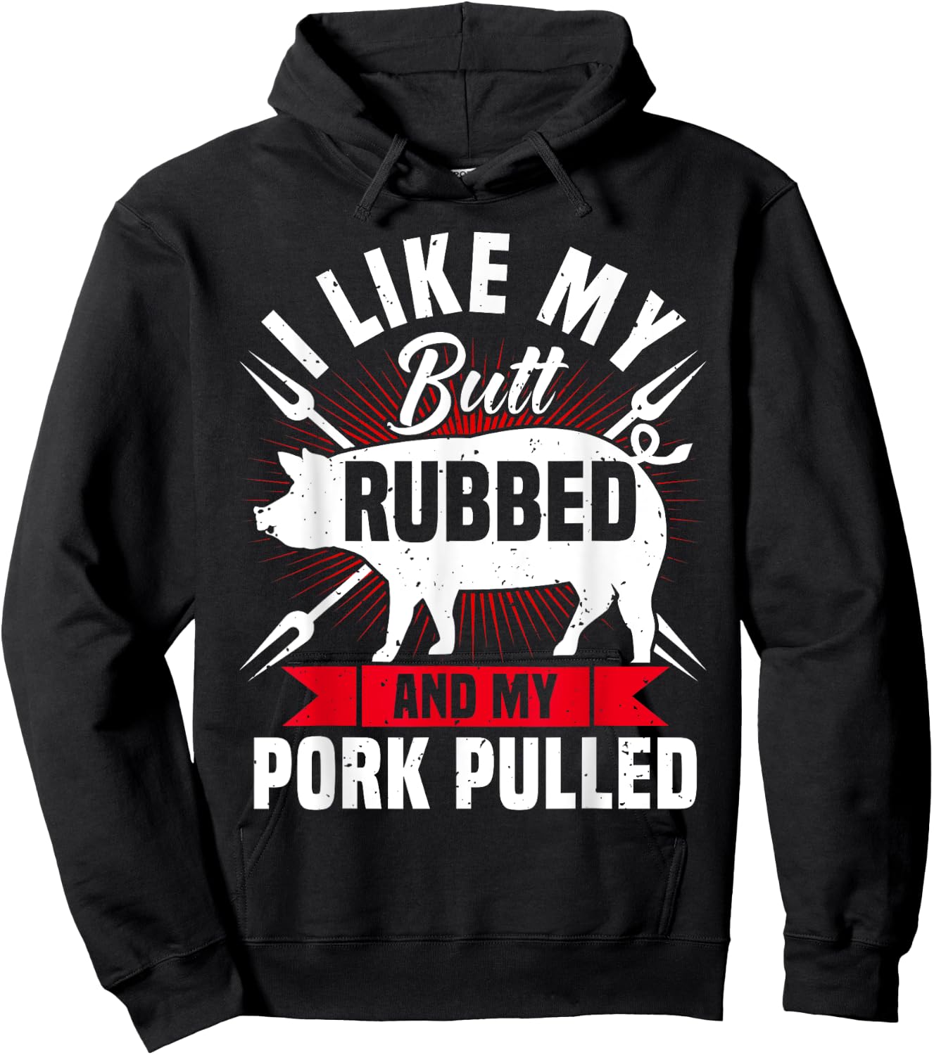 Funny BBQ Grilling Pulled Pork Hoodie - Hoodie | Black