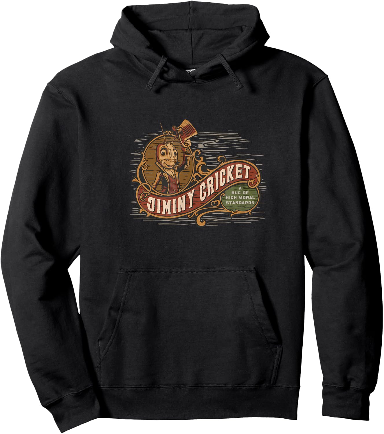 Disney Pinocchio 2022 Jiminy Cricket High Moral Standards Hoodie - Hoodie | Black