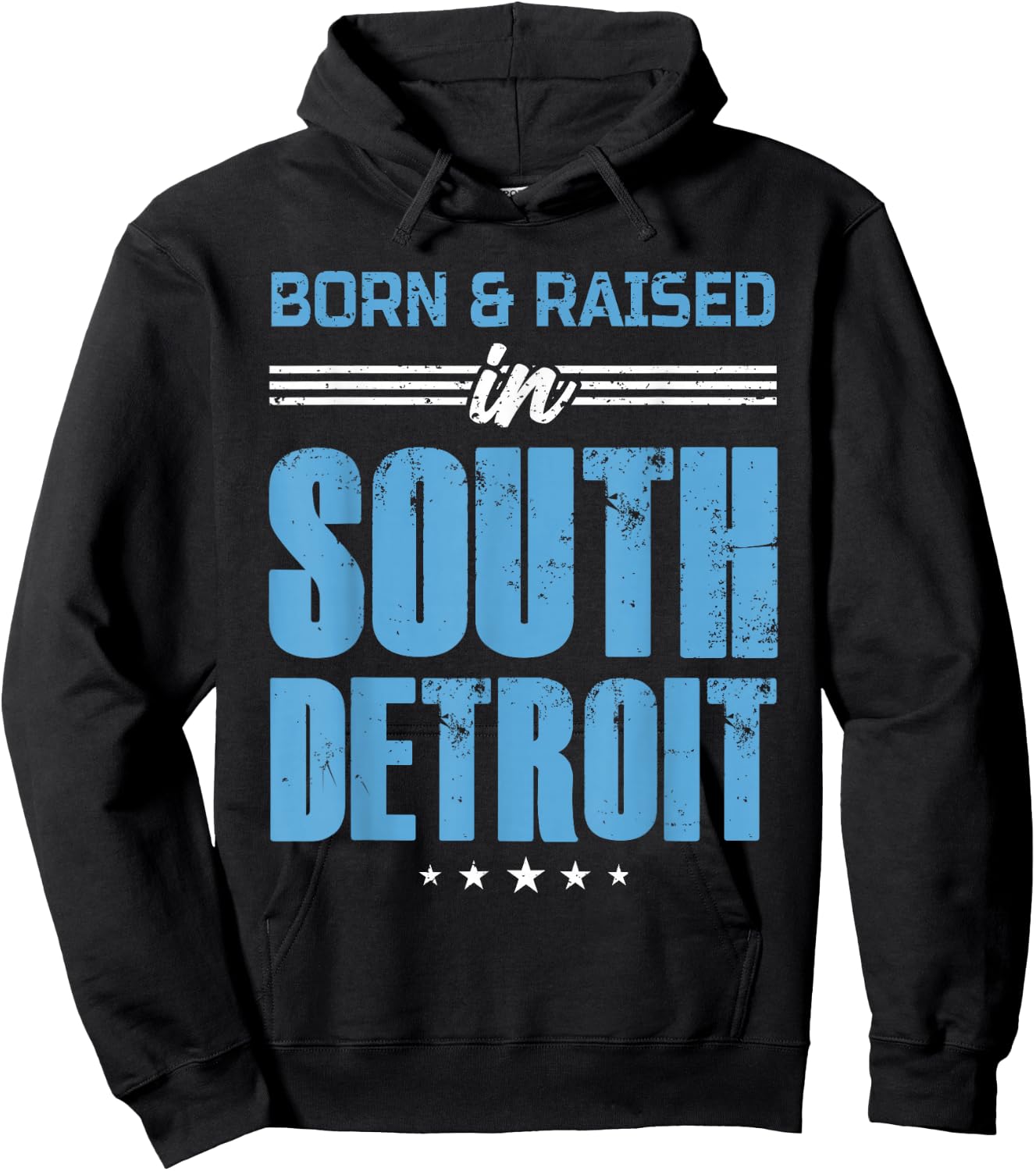 Born and Raised In South Detroit Born Apparel Men Women Hoodie - Hoodie | Black
