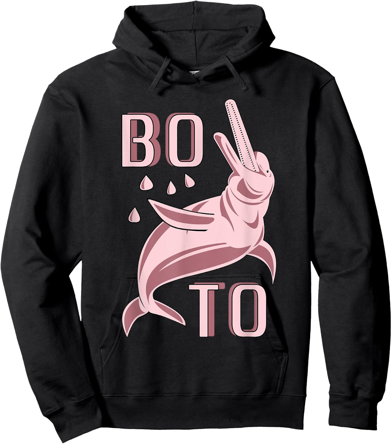 Boto Pink River Dolphin Inia Bufeo Hoodie - Hoodie | Black