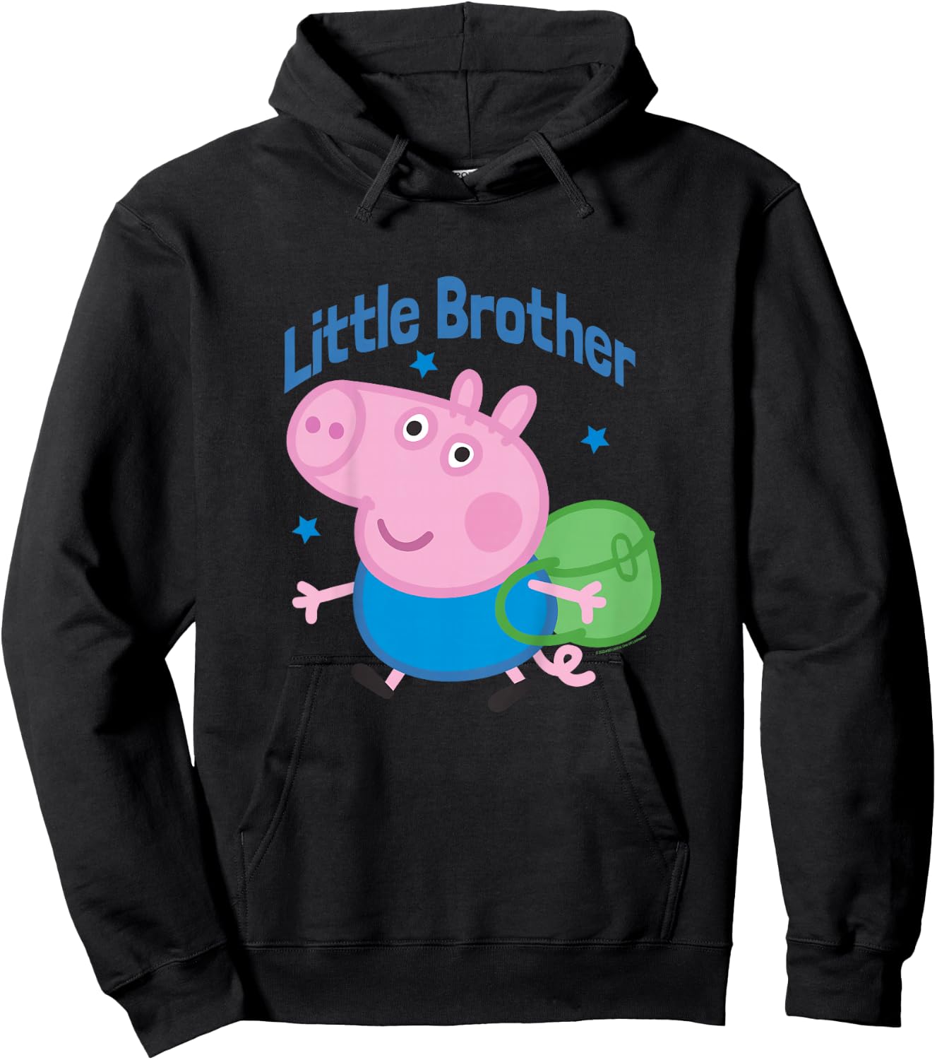 Kids Peppa Pig George Pig Little Brother Backpack Hoodie - Hoodie | Black