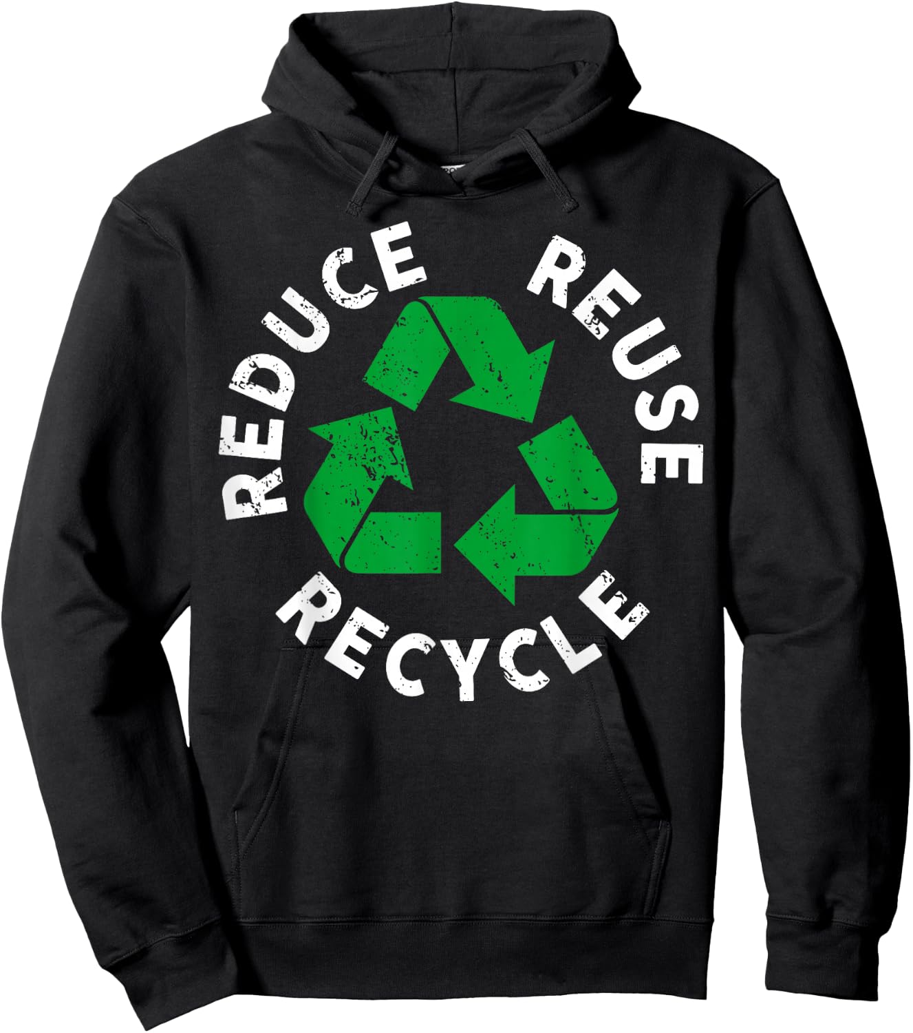 Earth Day Reduce Reuse Recycle Awesome Recycling Hoodie - Hoodie | Black