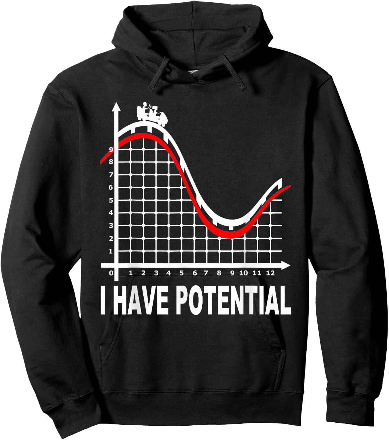 I Have Potential Energy -Roller Coaster- Funny Physics Hoodie - Hoodie | Black