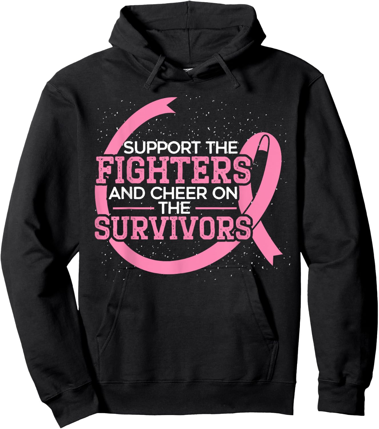 Breast Cancer Support Squad Breast Cancer Awareness Hoodie - Hoodie | Black