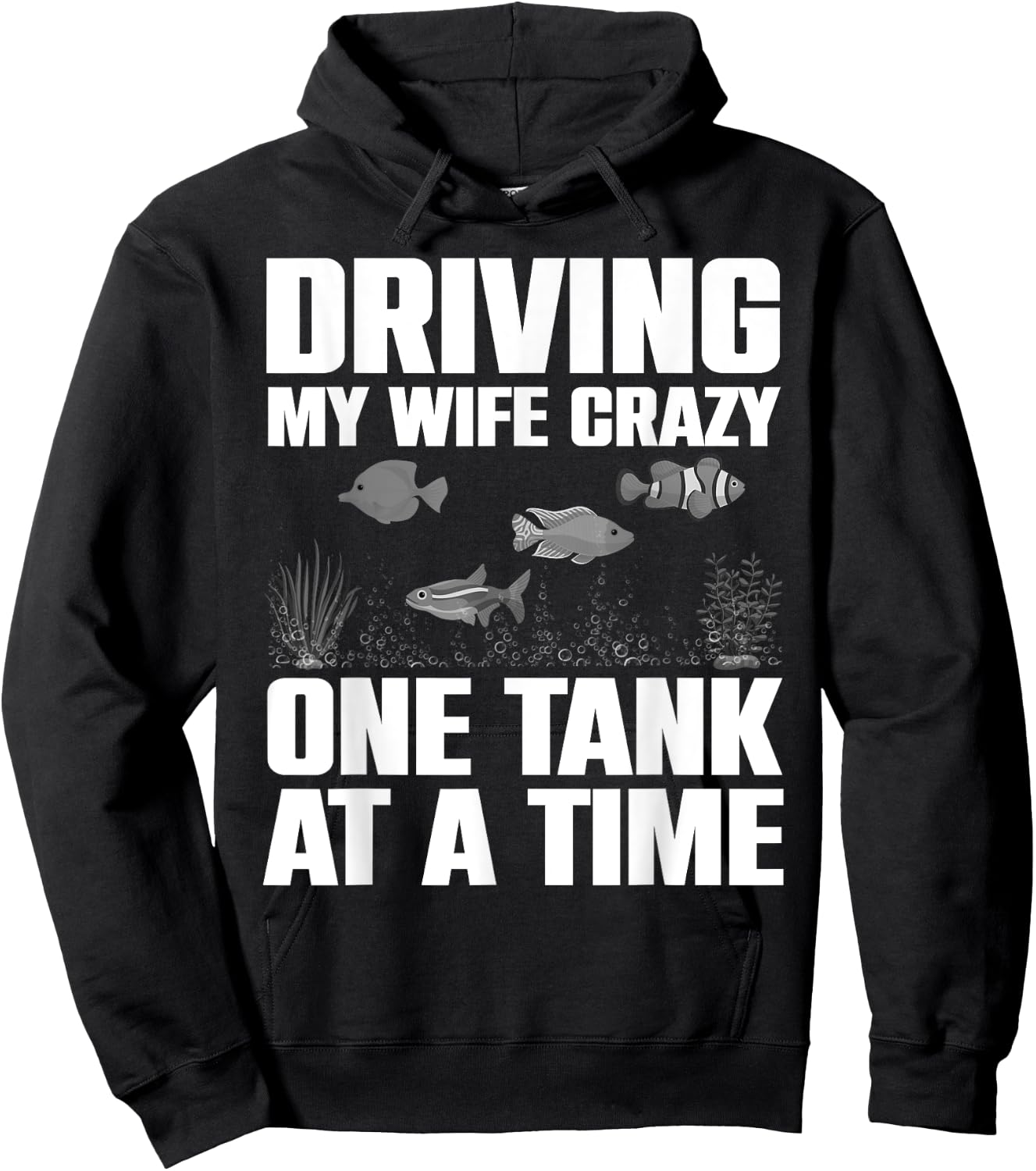 Cute Aquarium Art For Husband Men Fishbowl Fish Tank Lover Hoodie - Hoodie | Black