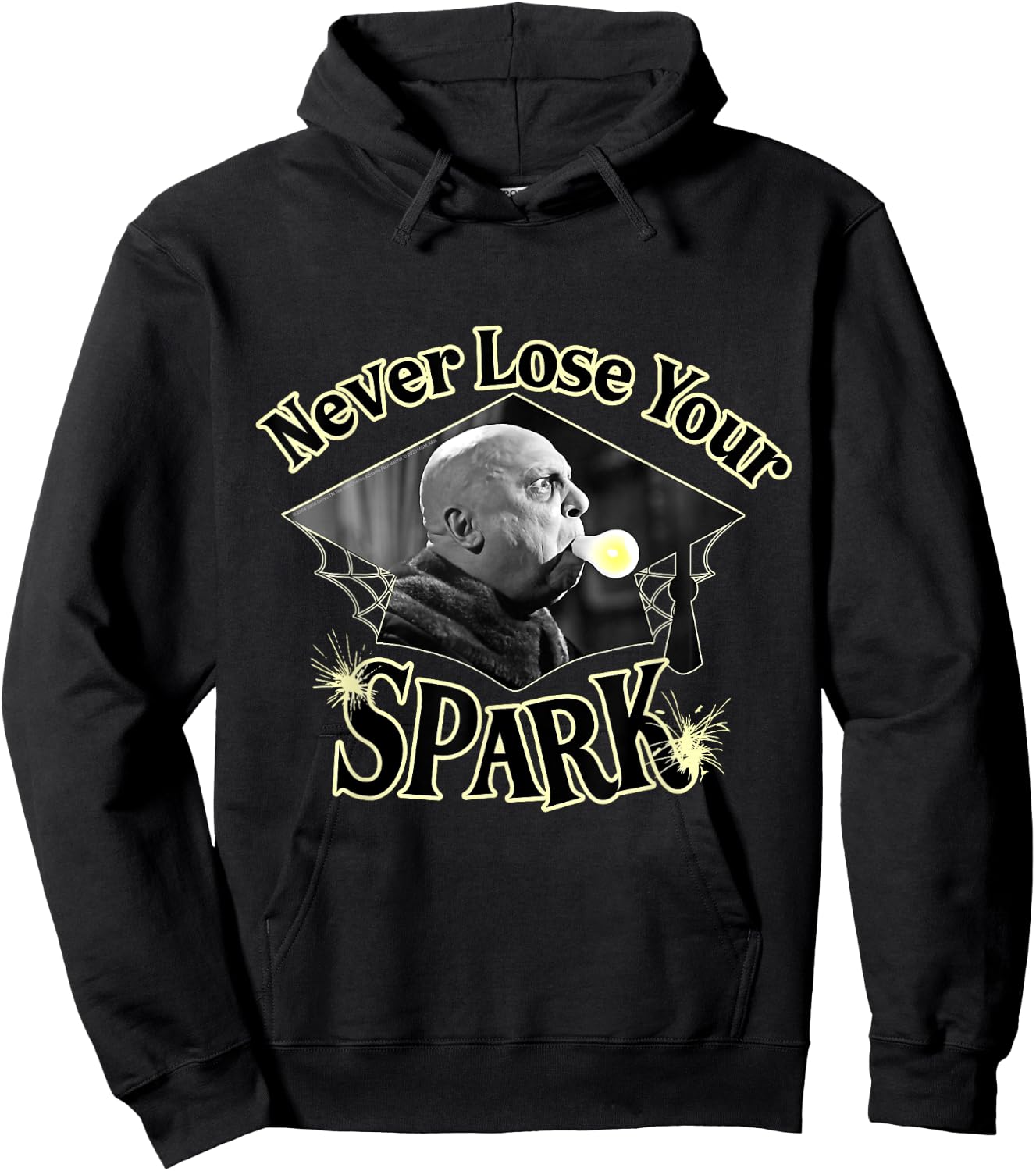 The Addams Family TV Series – Uncle Fester Graduation Spark Hoodie - Hoodie | Black