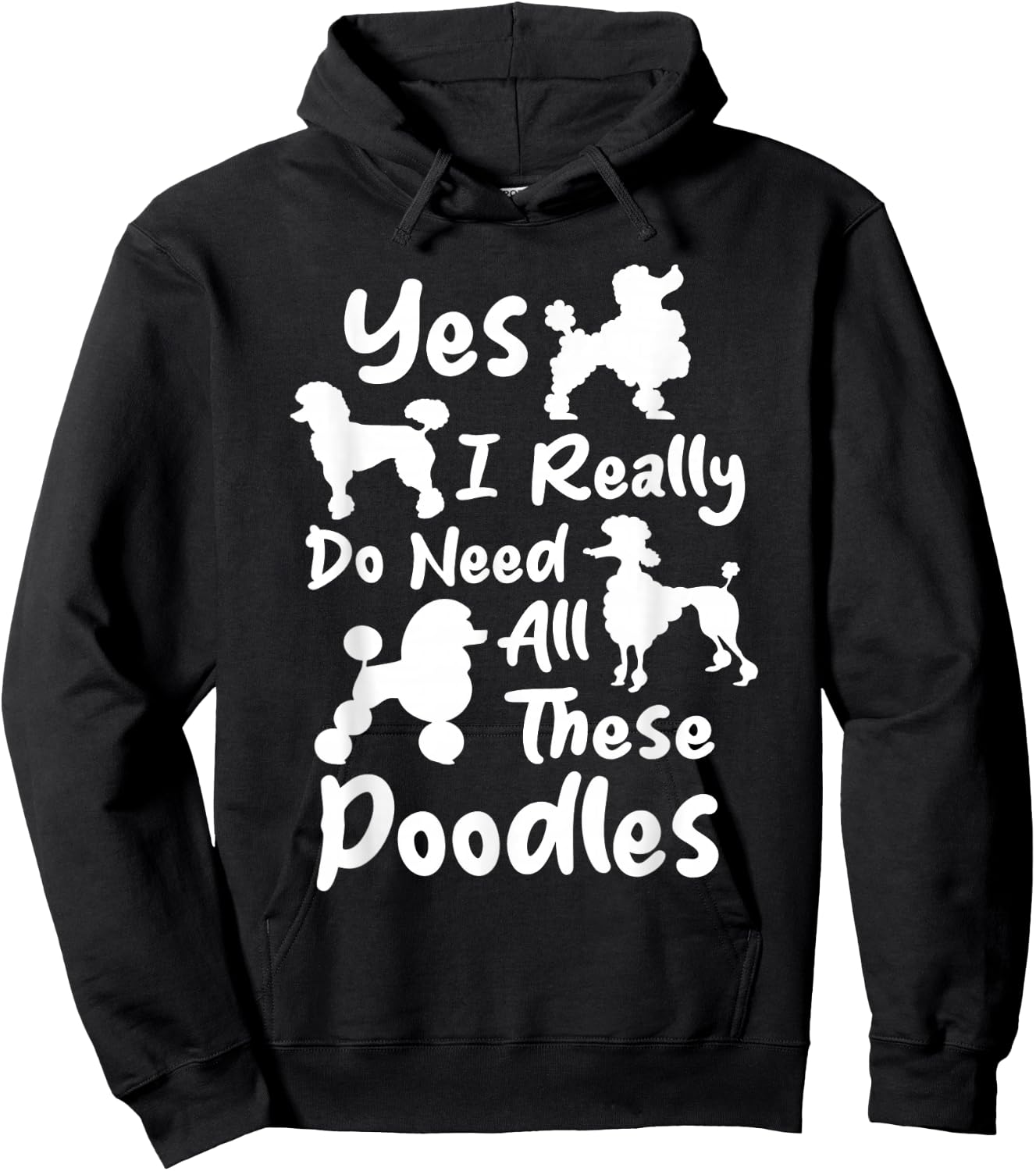 Yes I Really Do Need All These Poodles - Dog Lover Women Kids Hoodie - Hoodie | Black