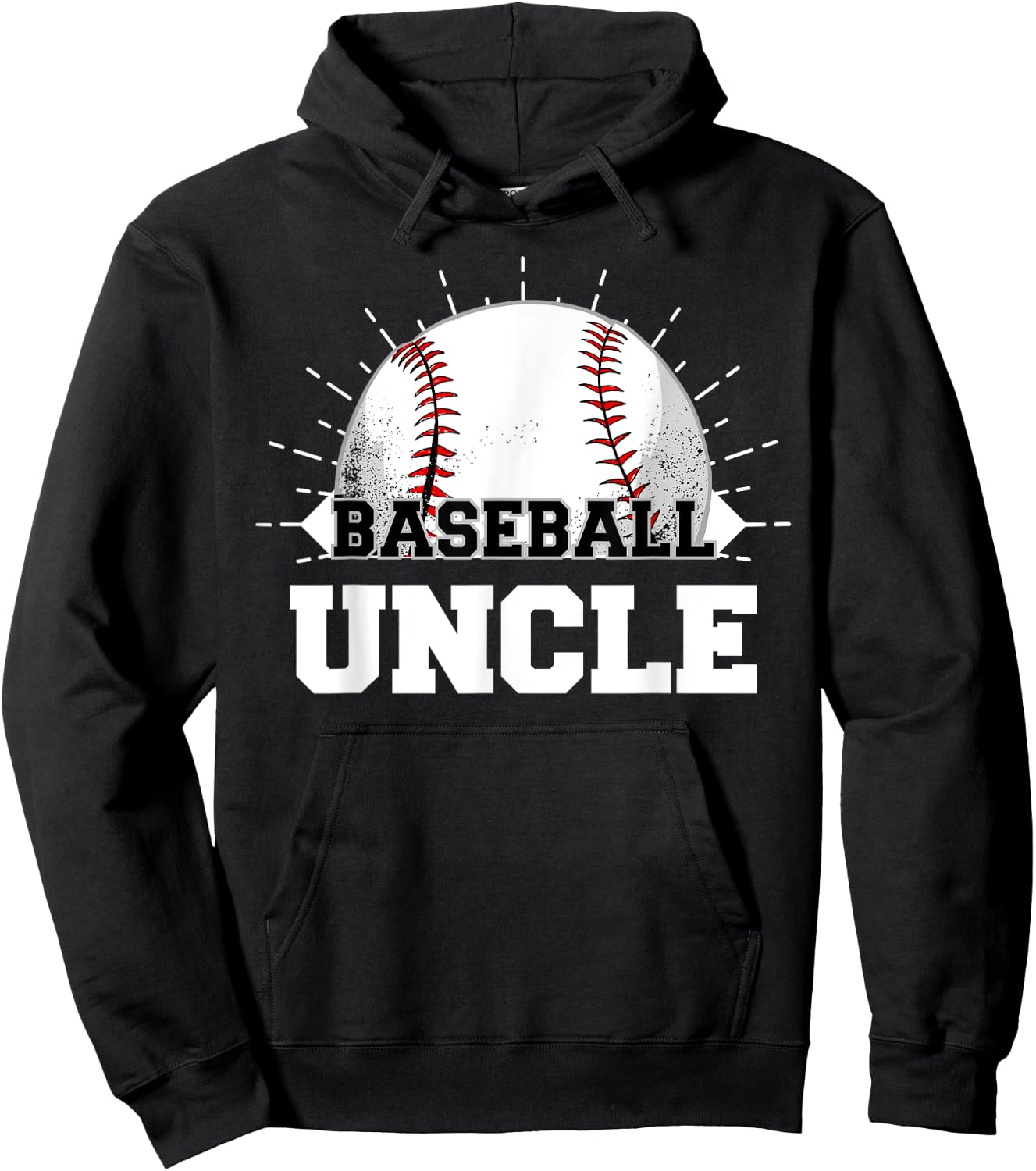 Game Day Baseball Uncle Hoodie - Hoodie | Black