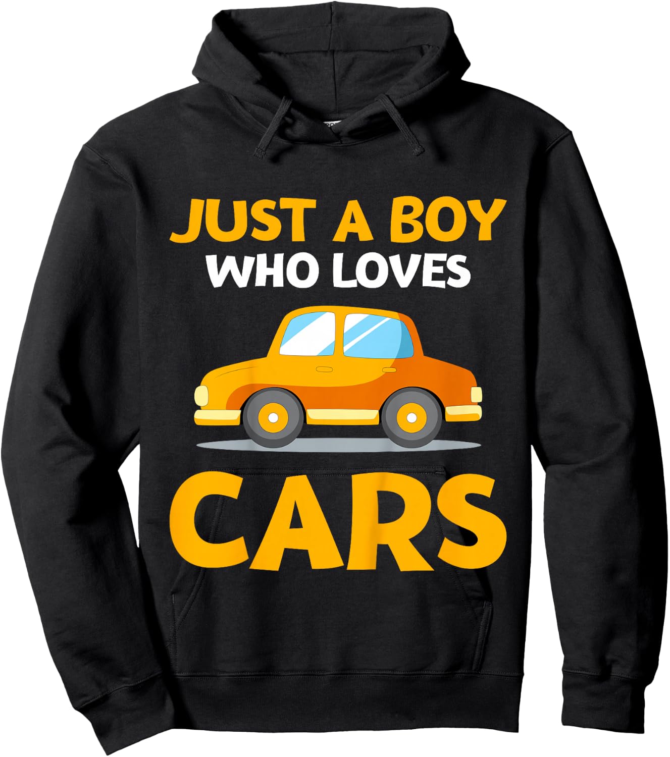 Just a Boy Who Loves Cars Son Grandson Kids Toy Car Lover Hoodie - Hoodie | Black