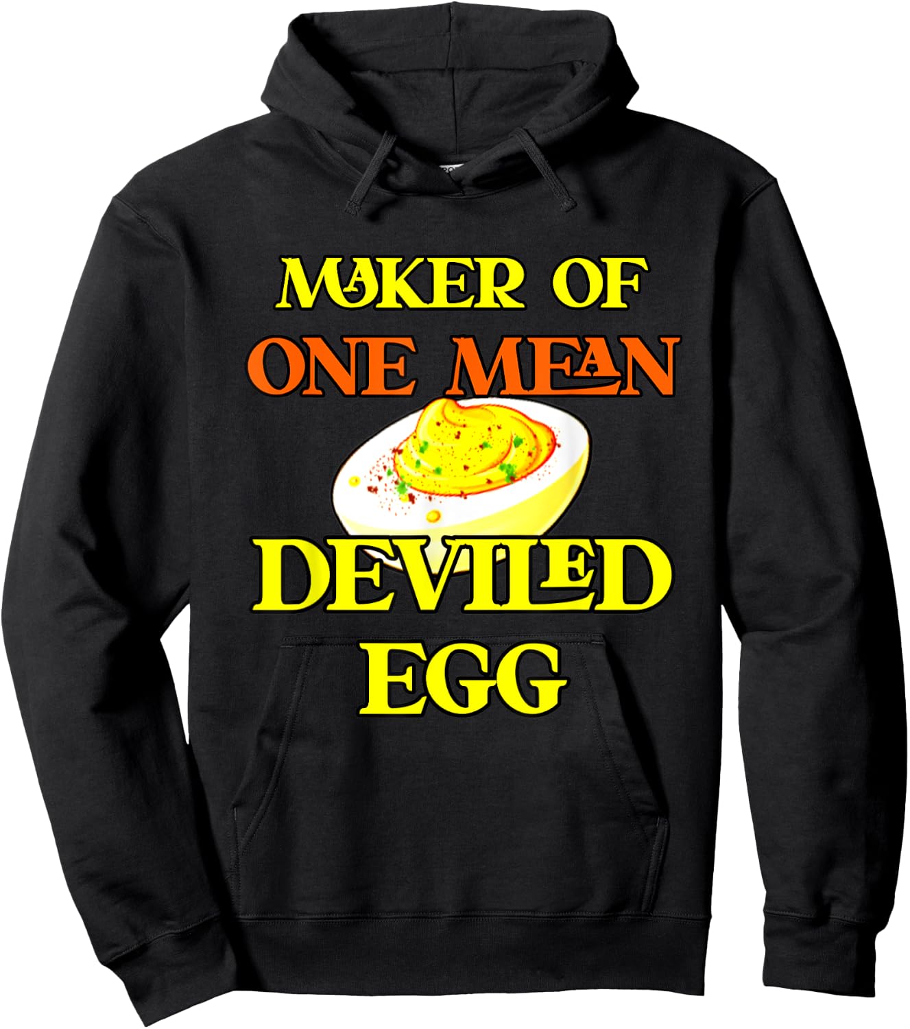 Best Deviled Eggs Maker Thanksgiving One Mean Deviled Egg Hoodie - Hoodie | Black
