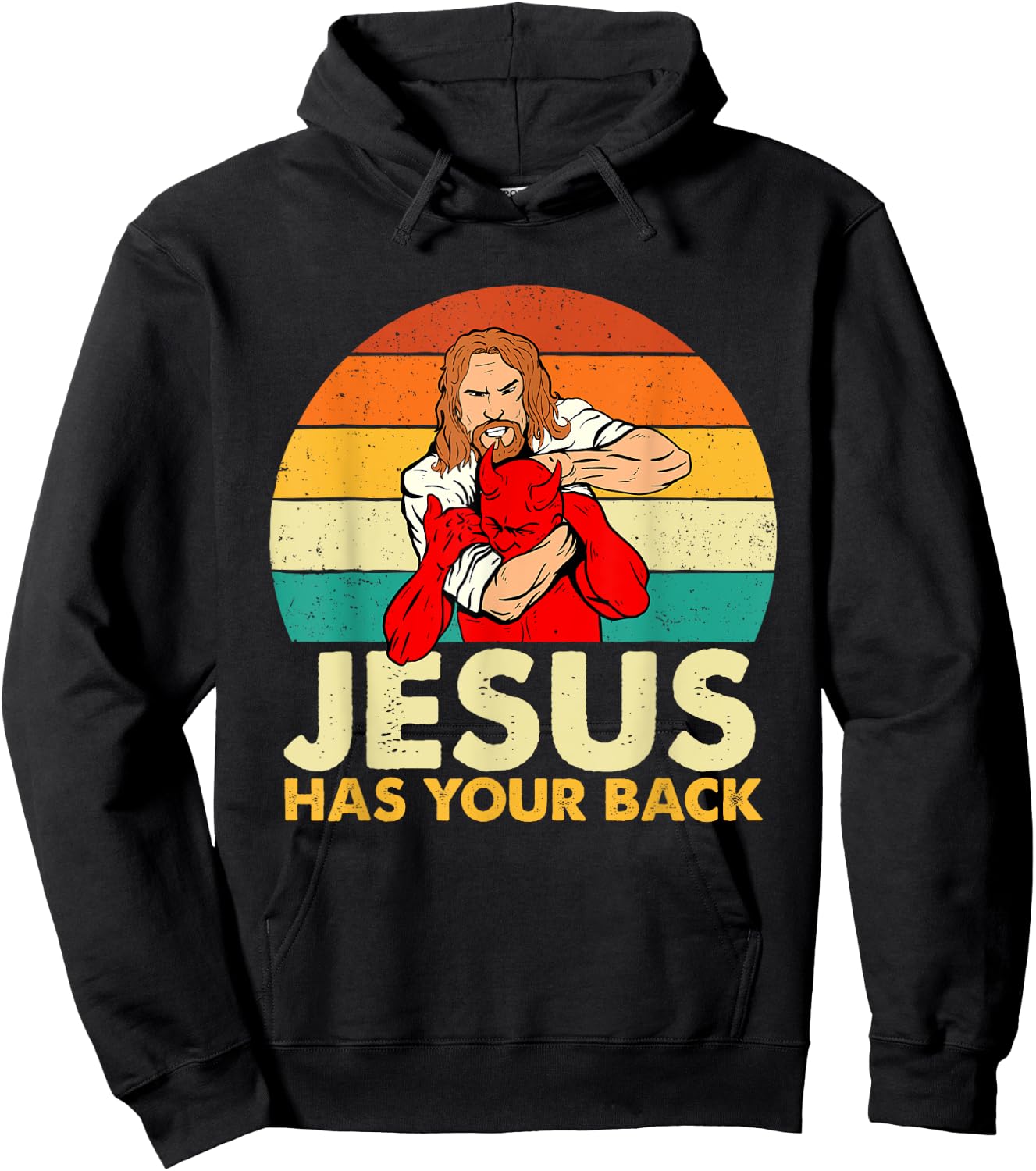 Jesus Has Your Back - Christian Believer Faith Religious Hoodie - Hoodie | Black