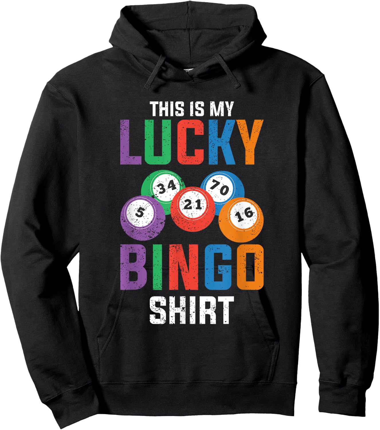Funny Bingo Winner Lucky Bingo Shirt Bingo Player Bingo Hoodie - Hoodie | Black