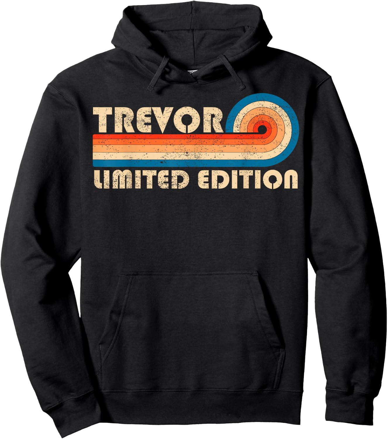 TREVOR First Name Funny Retro Vintage Birthday Hoodie - Hoodie | Black