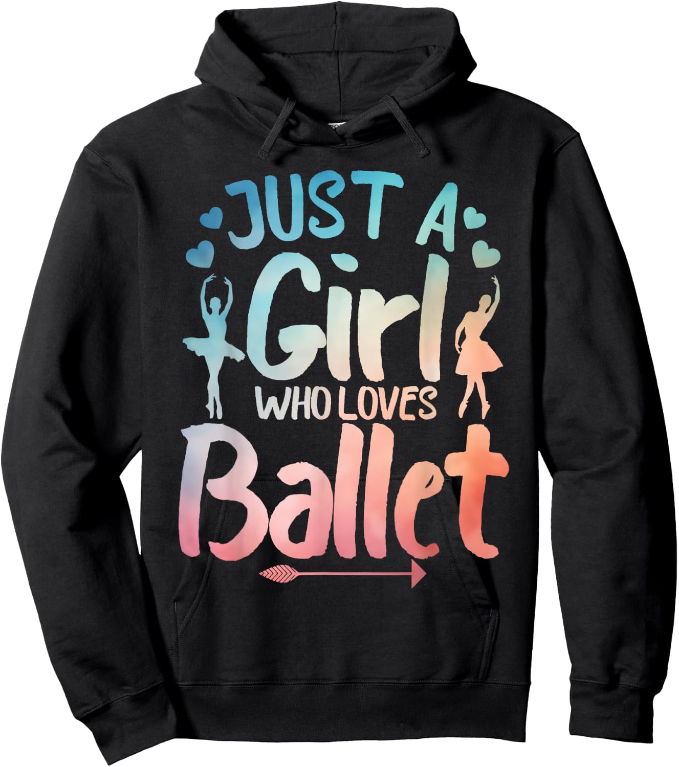 Funny Ballerina Design For Girls Women Ballet Dance Lovers Hoodie - Hoodie | Black