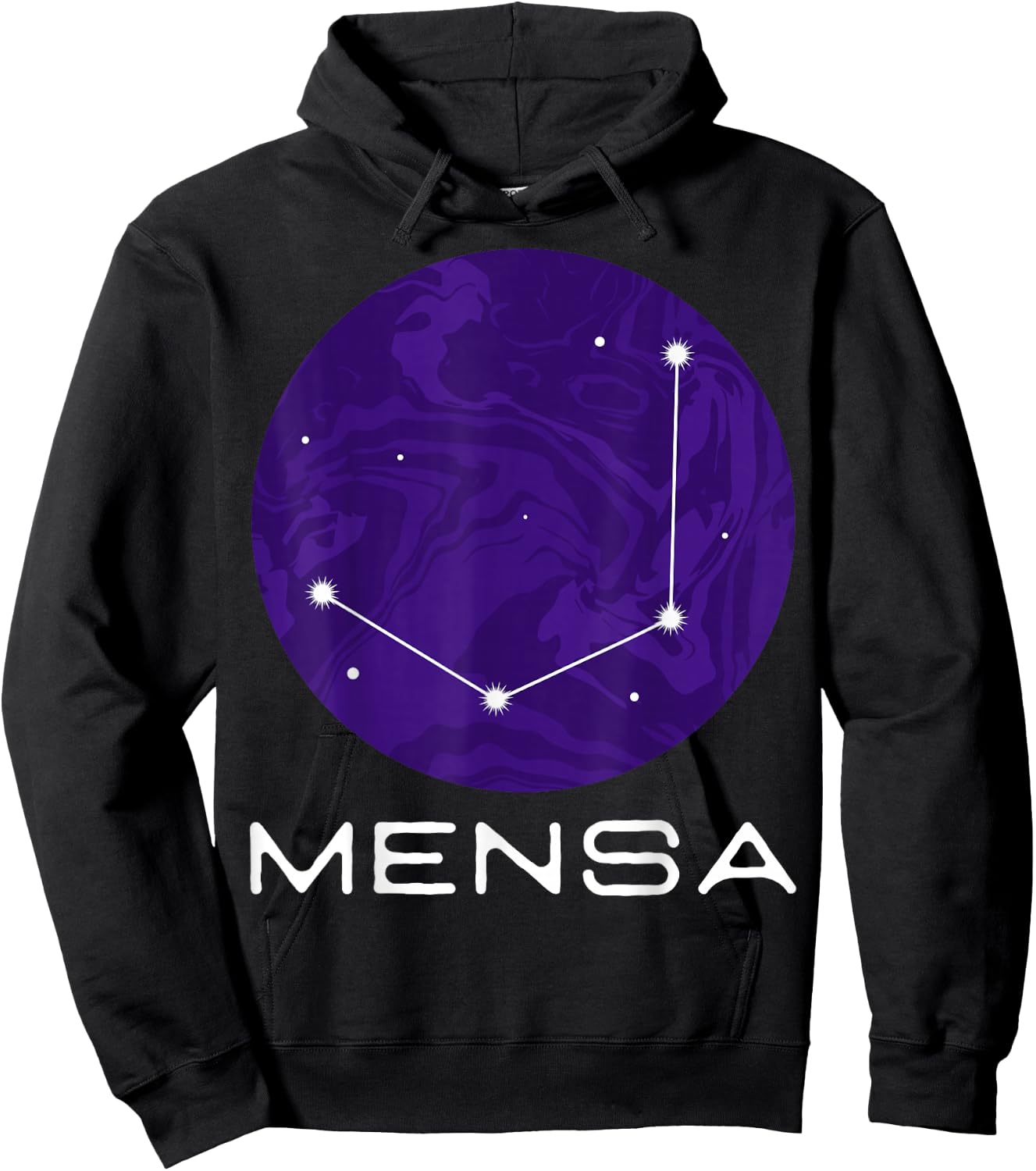 Mensa Constellation Galaxies Astrology Horoscope Hoodie - Hoodie | Black