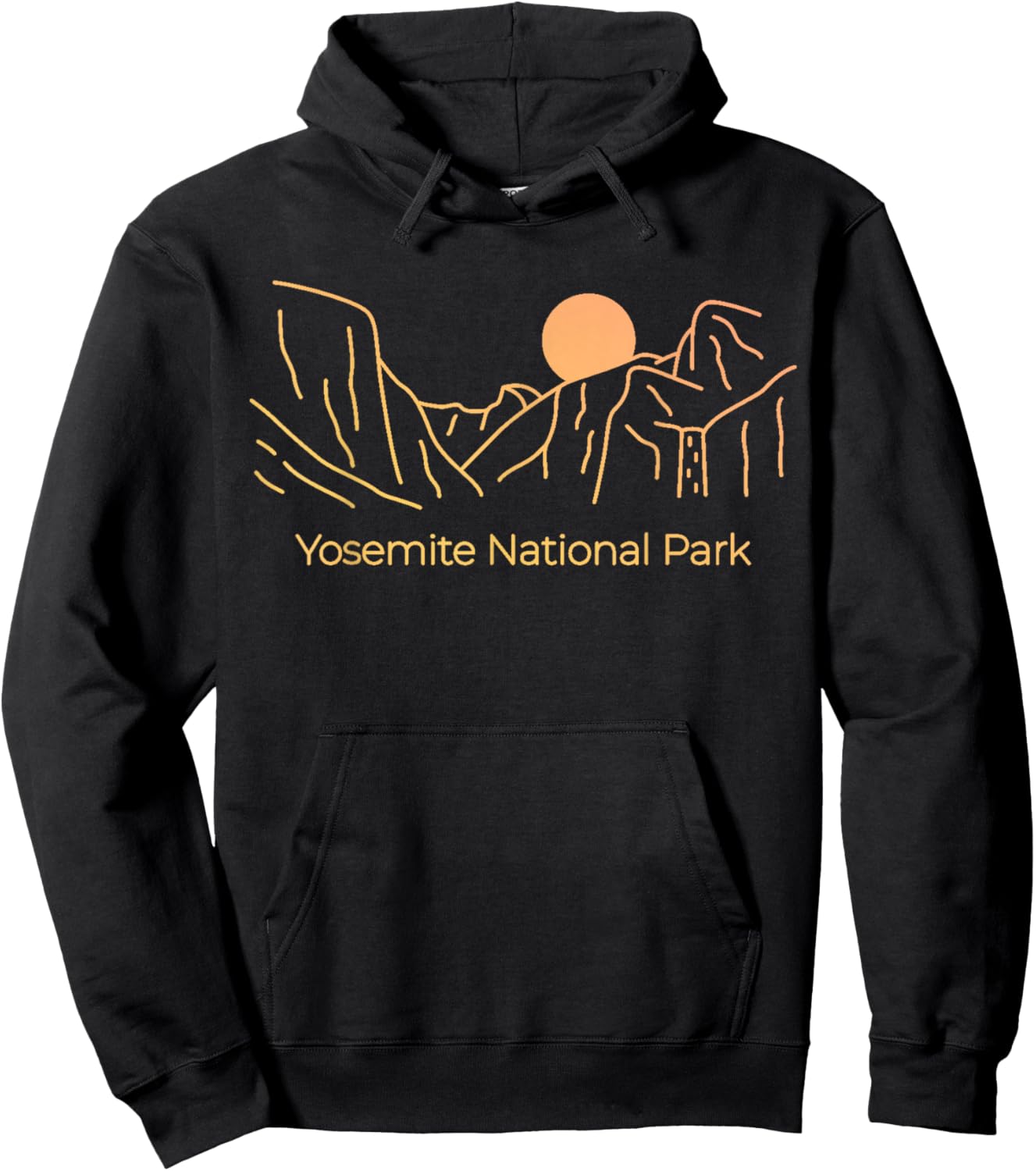Yosemite National Park - Skyline Throwback Design - Classic Hoodie - Hoodie | Black