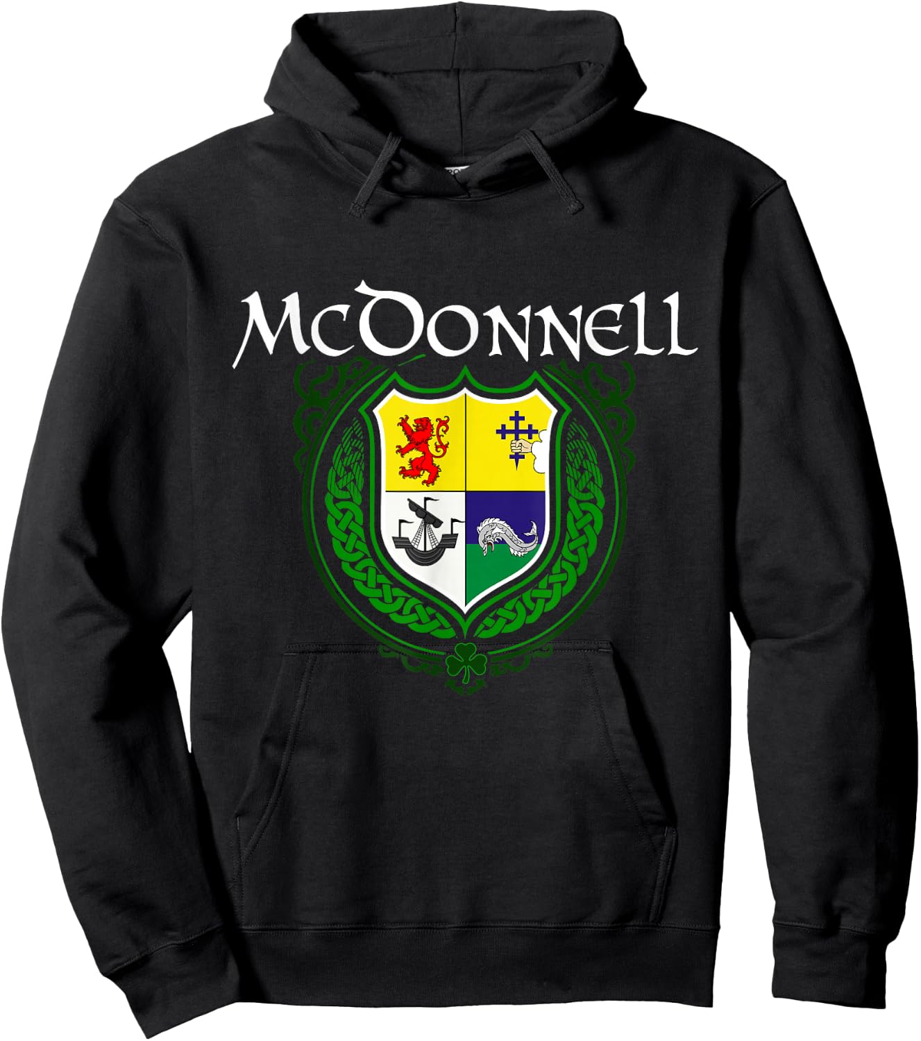 McDonnell Surname Irish Clan Tartan Badge Ireland Hoodie - Hoodie | Black