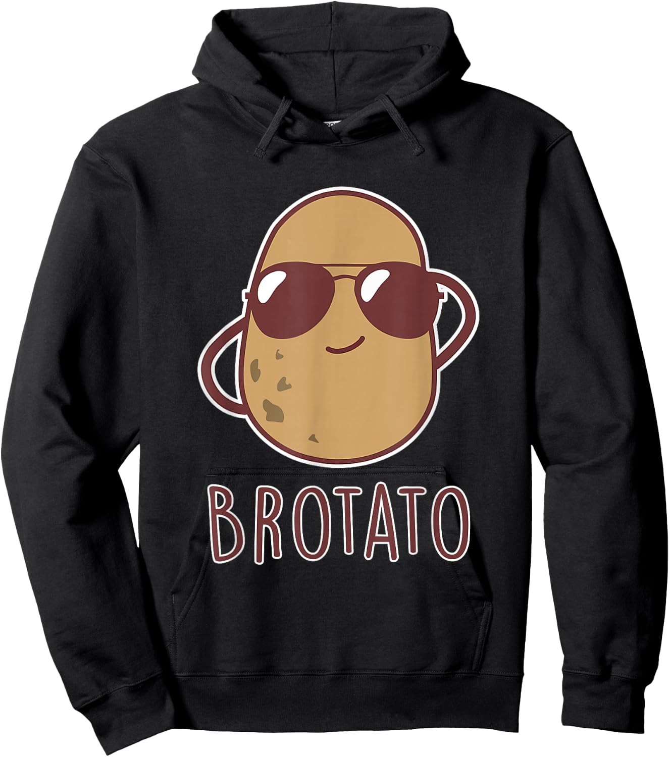 Brotato - Brother and Potato Friendship Funny Potato Day Hoodie - Hoodie | Black