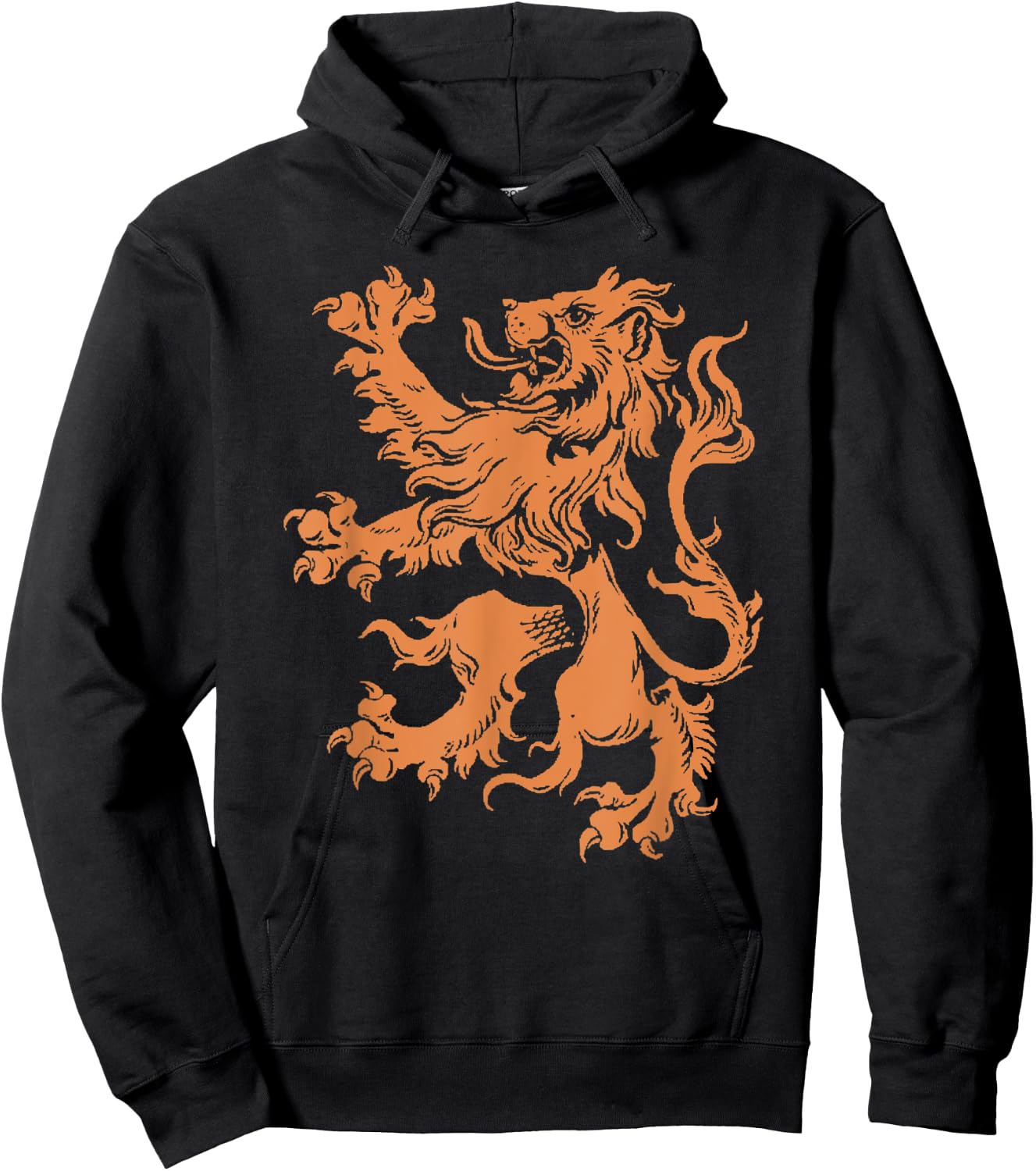 RAMPANT LION | Holland Crest | Dutch Lion Hoodie - Hoodie | Black