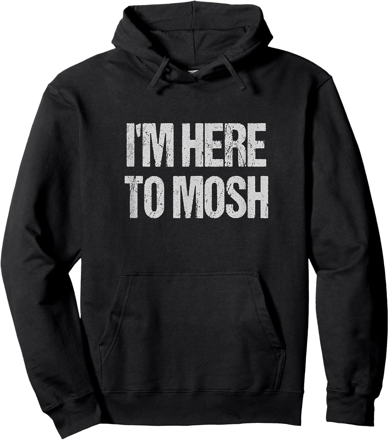 I'm Here To Mosh Funny Metal Concert Metalhead Hoodie - Hoodie | Black
