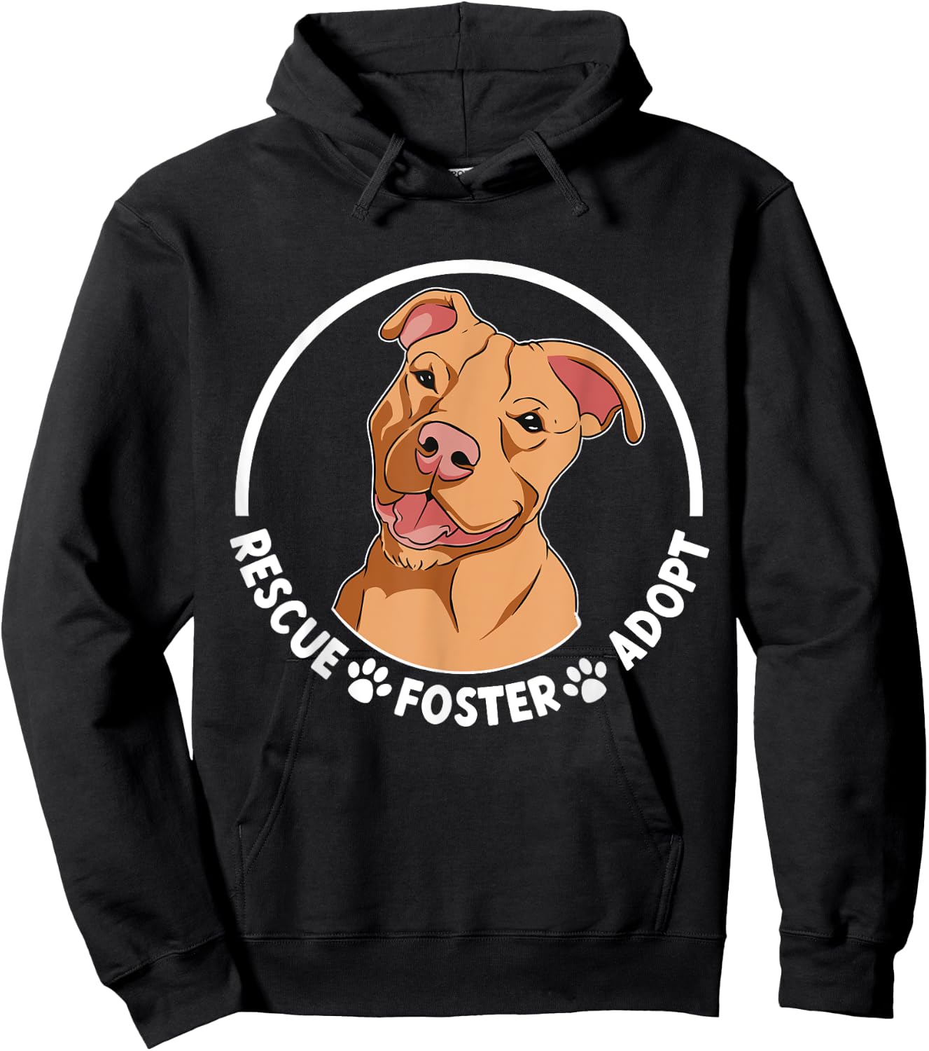 Pitbull Rescue Pitbull Adoption Pittie Rescue Hoodie - Hoodie | Black