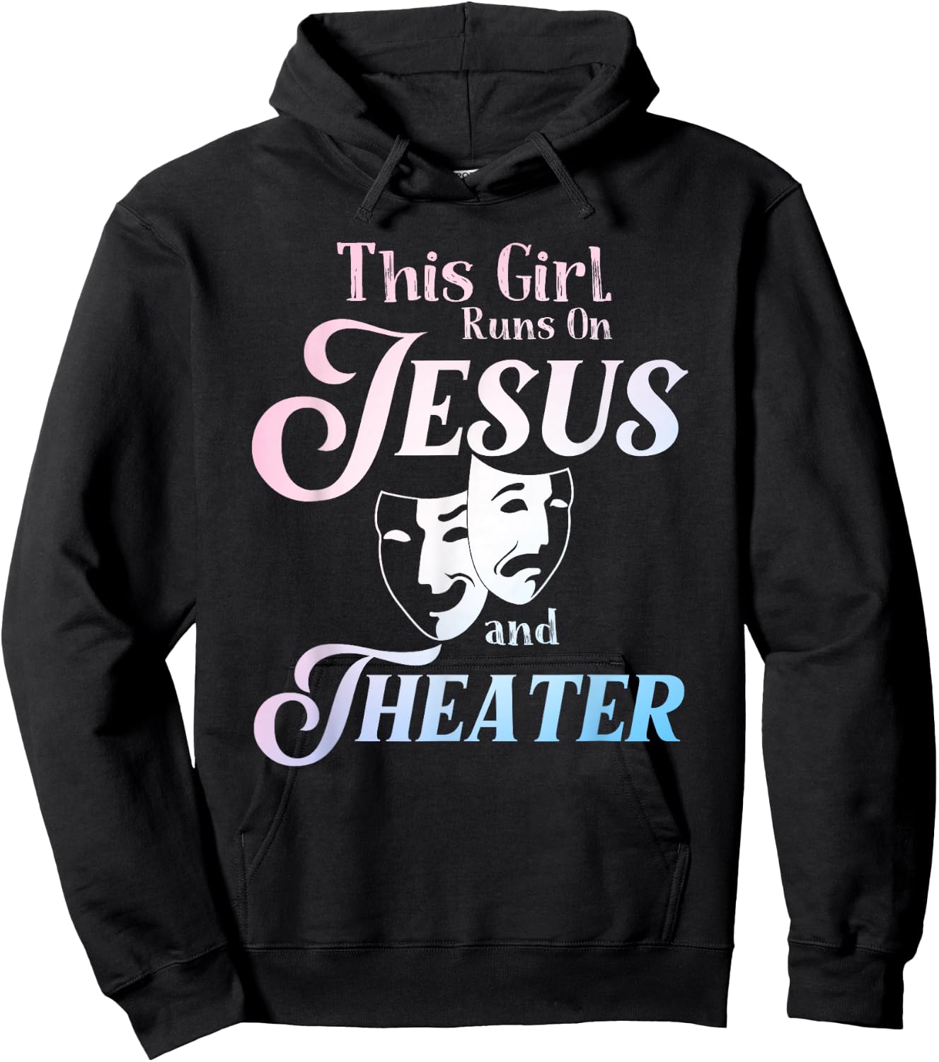 Cute Theatre Art for Teen Girls Women Acting Musical Lover Hoodie - Hoodie | Black
