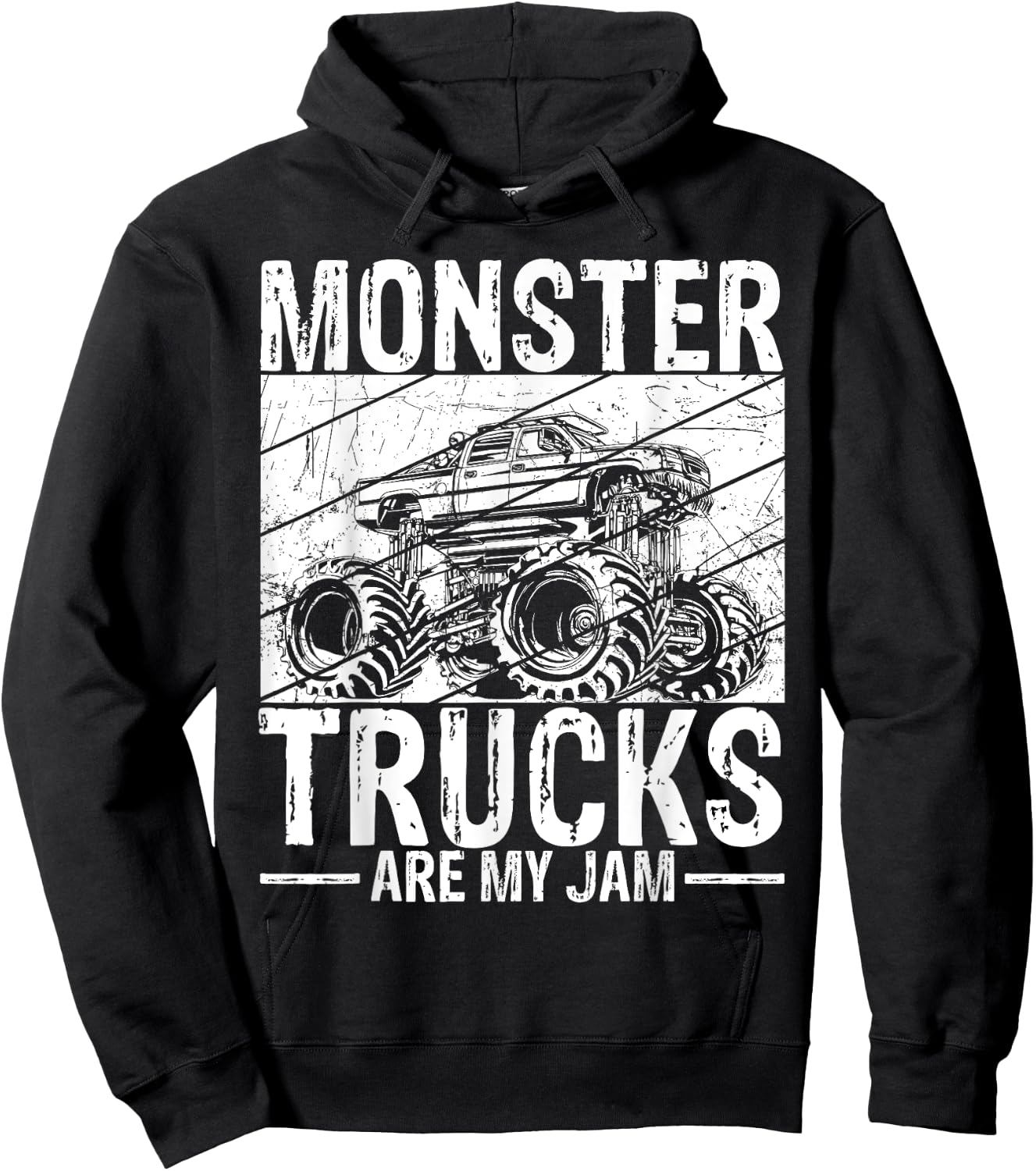 Monster Trucks Are My Jam Gift Cars Monster Trucks Hoodie - Hoodie | Black