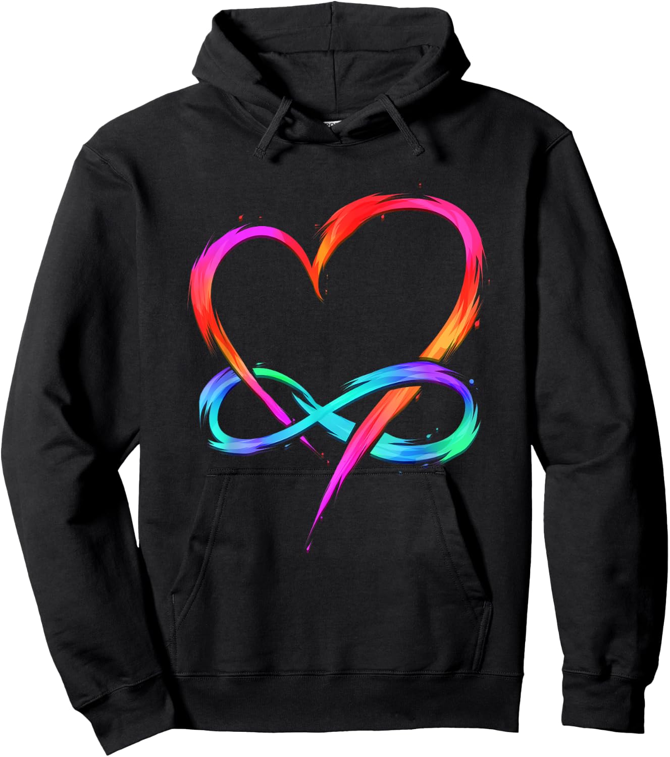 Polyamory - Infinity Heart - Polyamorie Love Heart Artwork Hoodie - Hoodie | Black