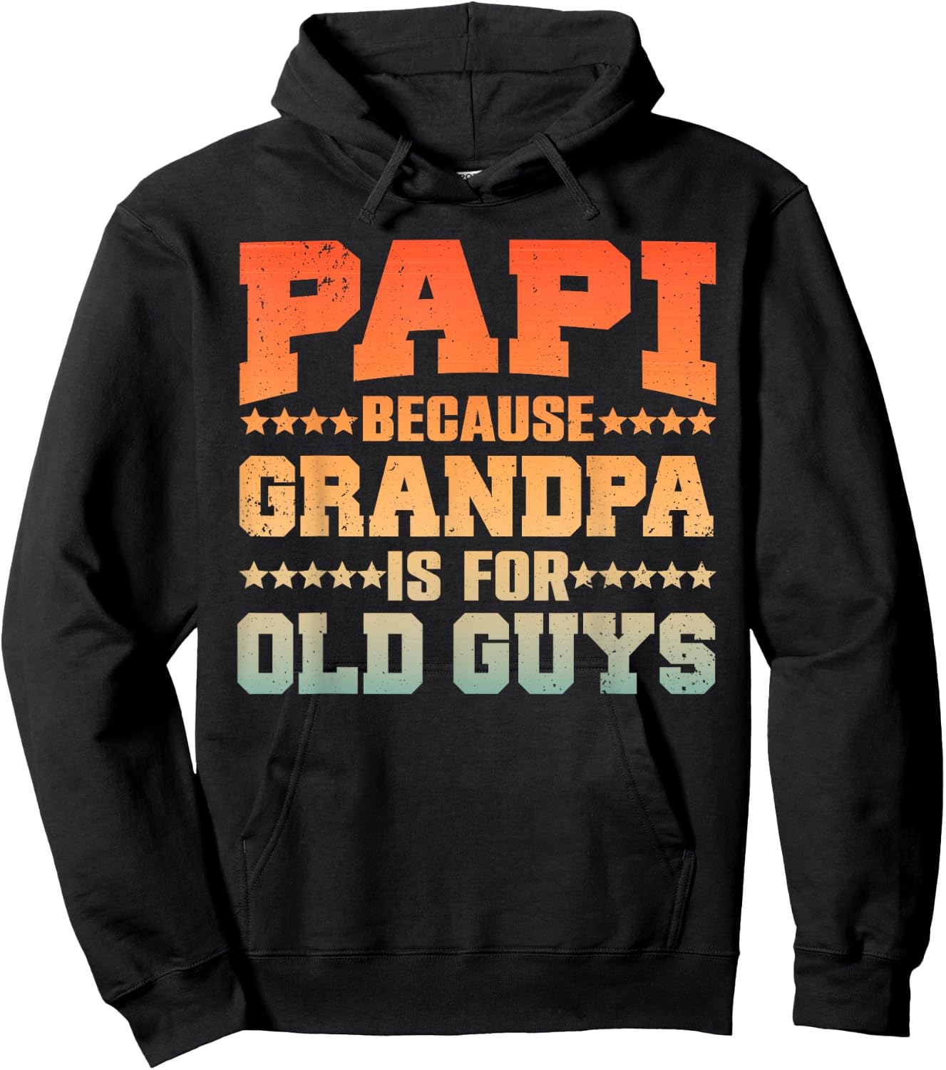Cool Papi Design For Papi Men Grandpa Parent Father's Day Hoodie - Hoodie | Black
