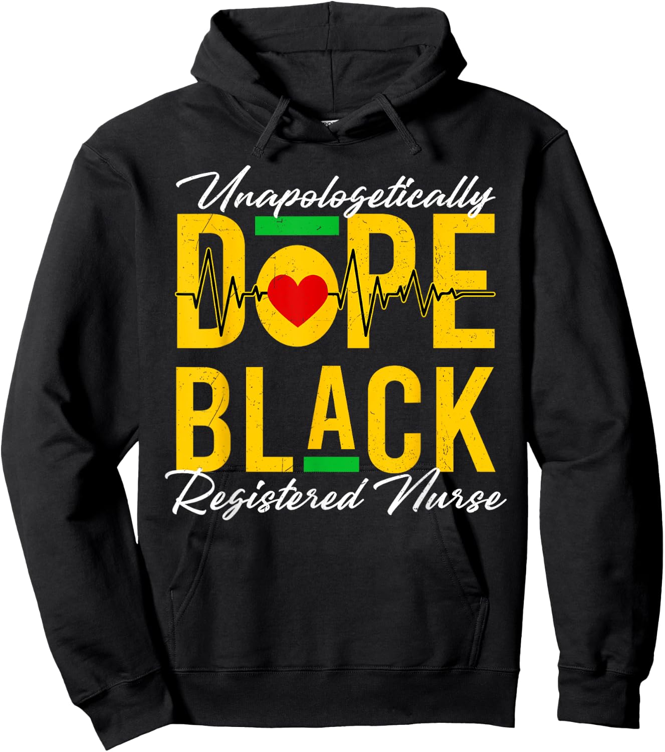 Unapologetically Dope Black Registered Nurse History Month Hoodie - Hoodie | Black