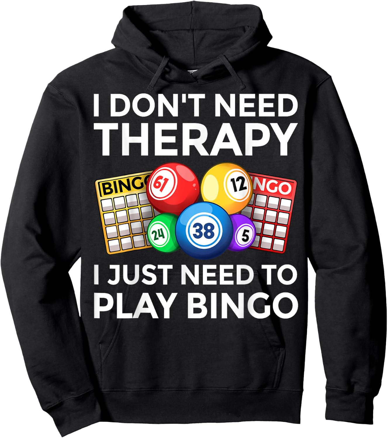 Cute Bingo Design Women Casino Gambling Bingo Lovers Hoodie - Hoodie | Black