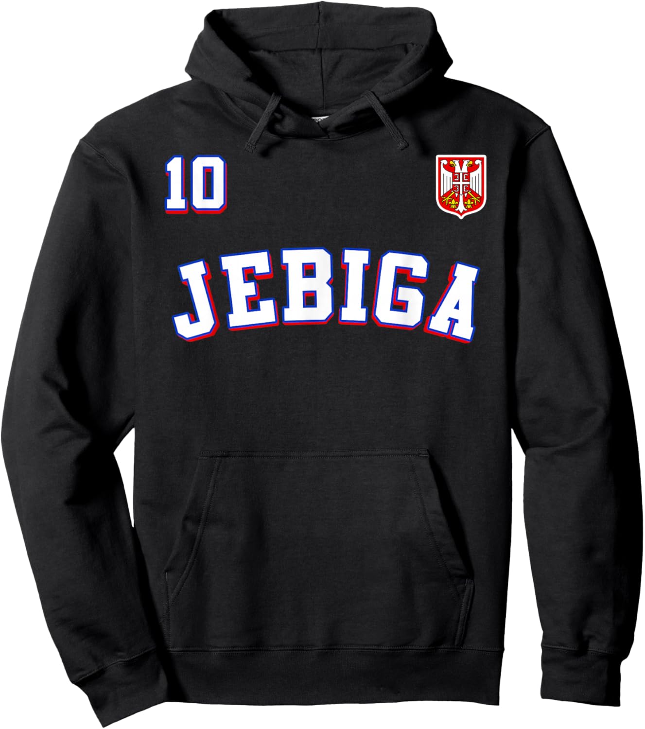 JEBIGA Serbian Flag Pride of Serbia Funny Balkan Hoodie - Hoodie | Black