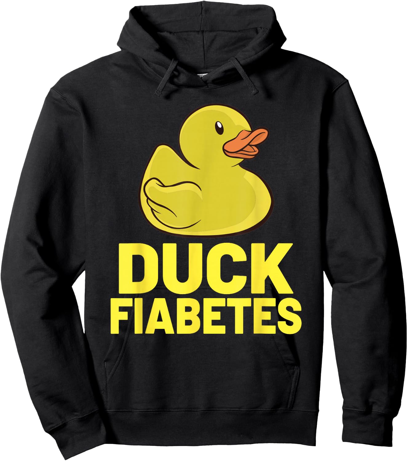 Duck Fiabetes Type 1 Diabetes Diabetic Funny Diabetes Hoodie - Hoodie | Black