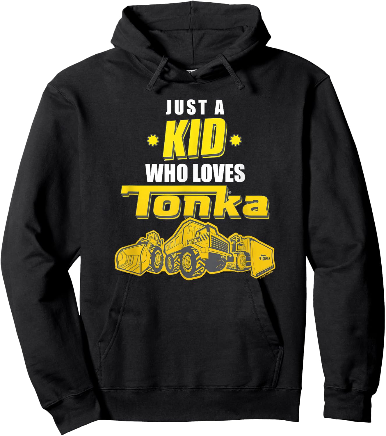 Tonka Just A Kid Who Loves Tonka Trucks Showcase Hoodie - Hoodie | Black