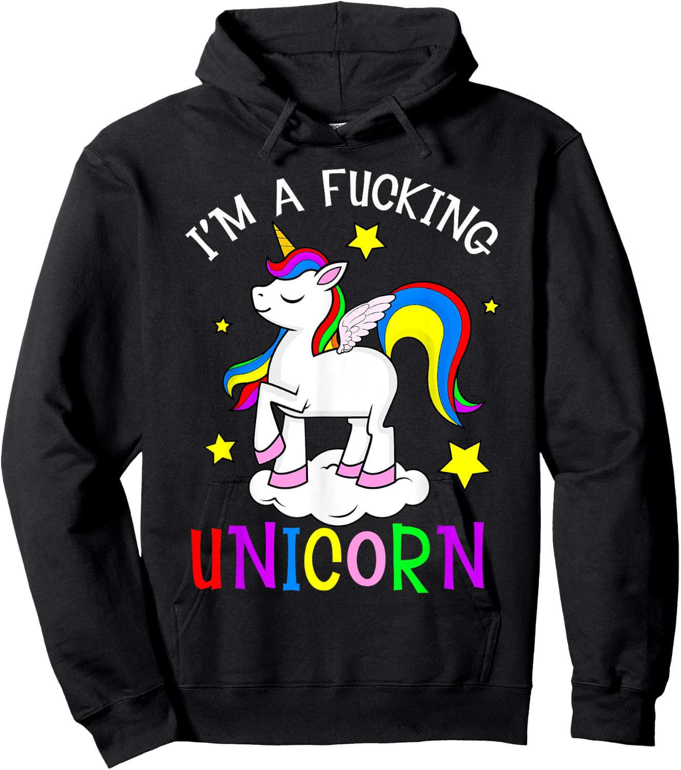 I'm a Fucking Unicorn Halloween Unicorn Costume Women Girls Hoodie - Hoodie | Black