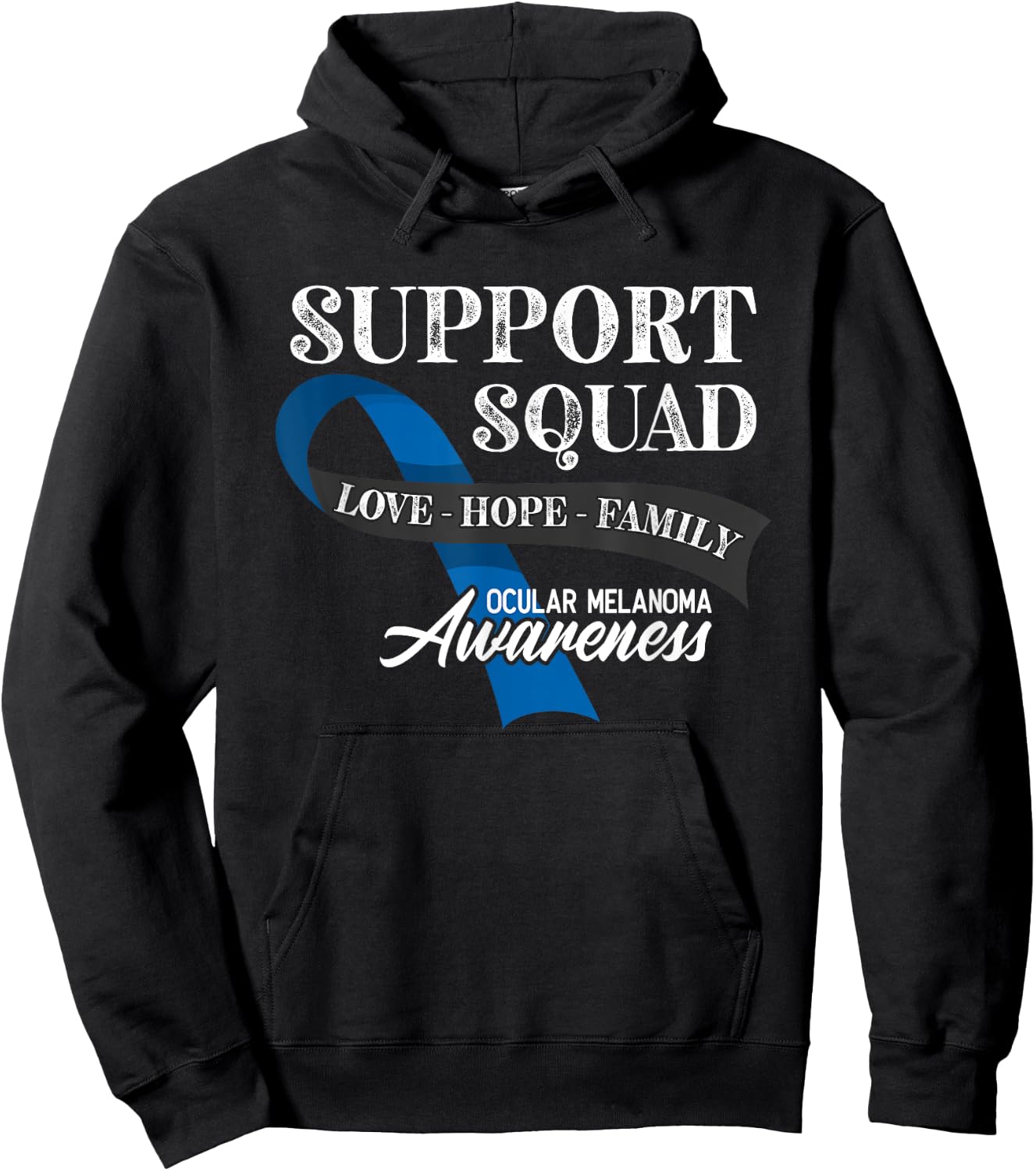 Support Awareness Squad I Eye Cancer & Ocular Melanoma Hoodie - Hoodie | Black