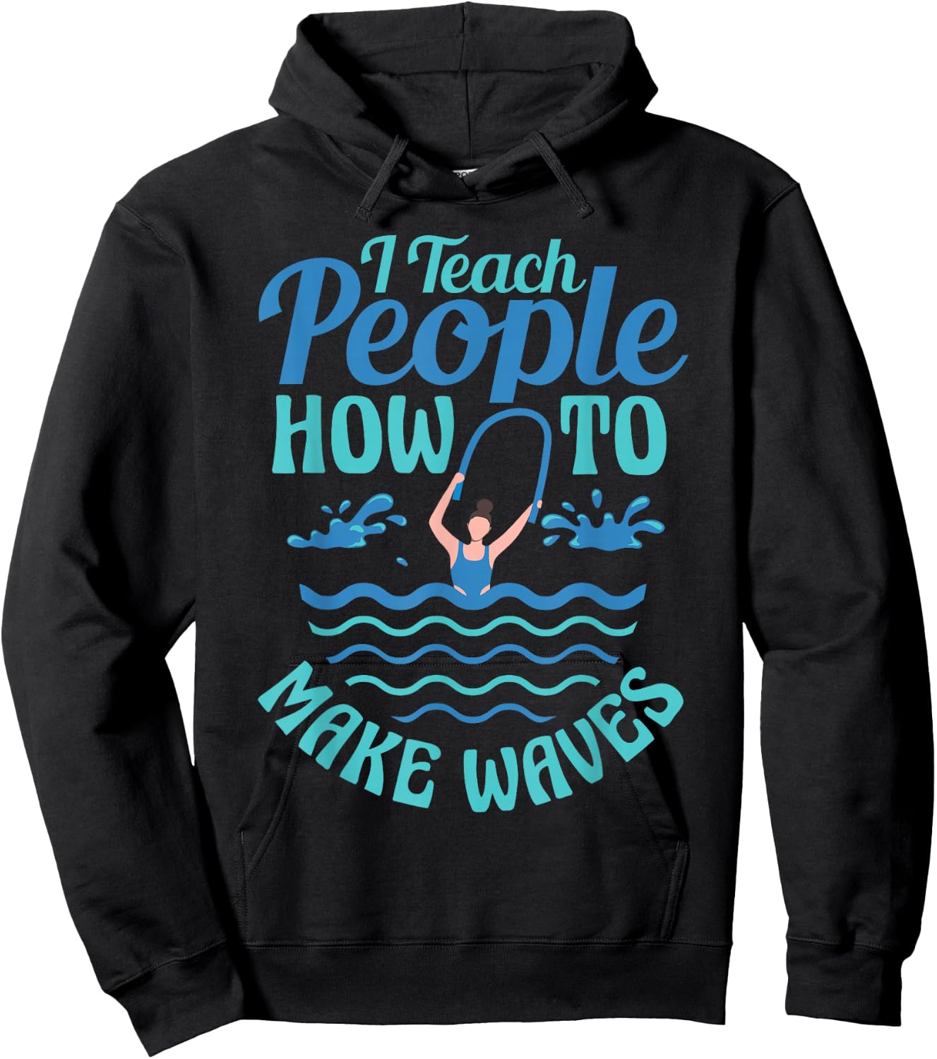 Aqua Aerobics Funny Water Aerobics Instructor Hoodie - Hoodie | Black