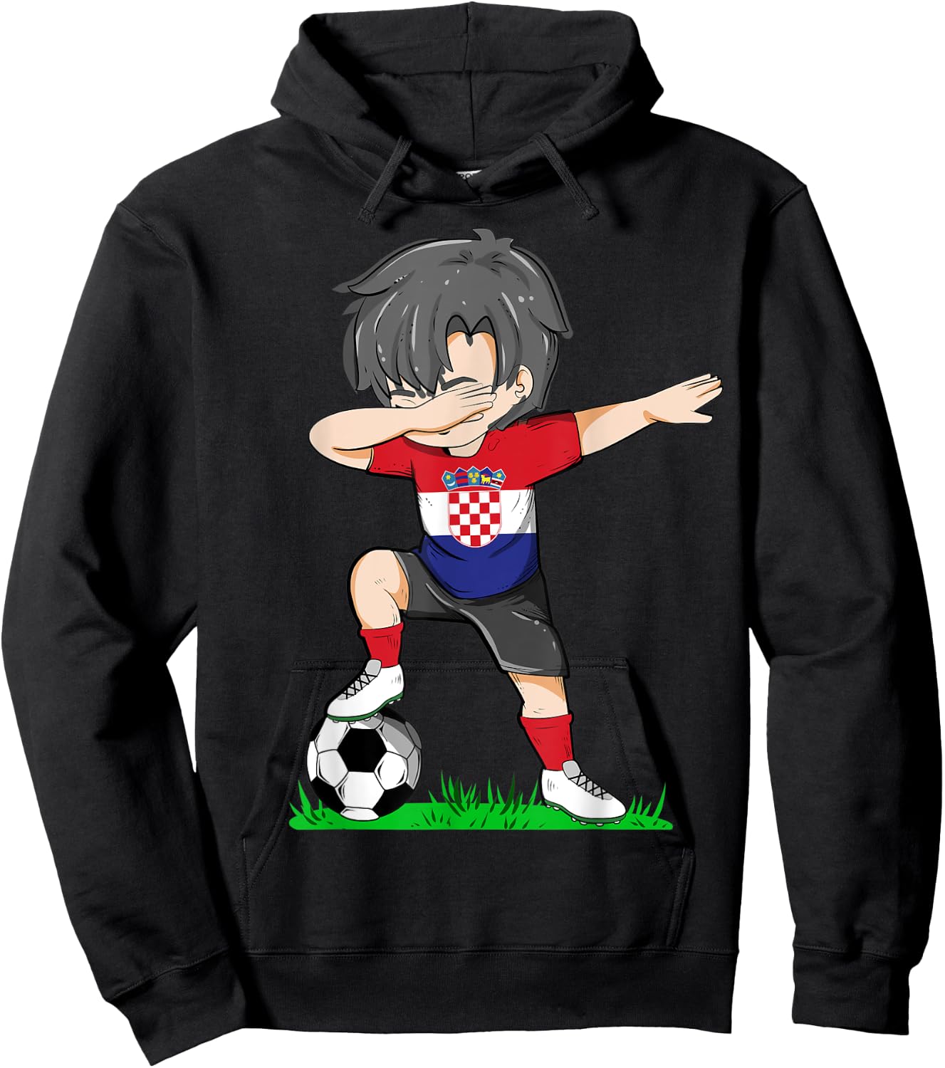 Soccer Croatia Jersey Shirt Croatian Flag Football Boys Men Hoodie - Hoodie | Black