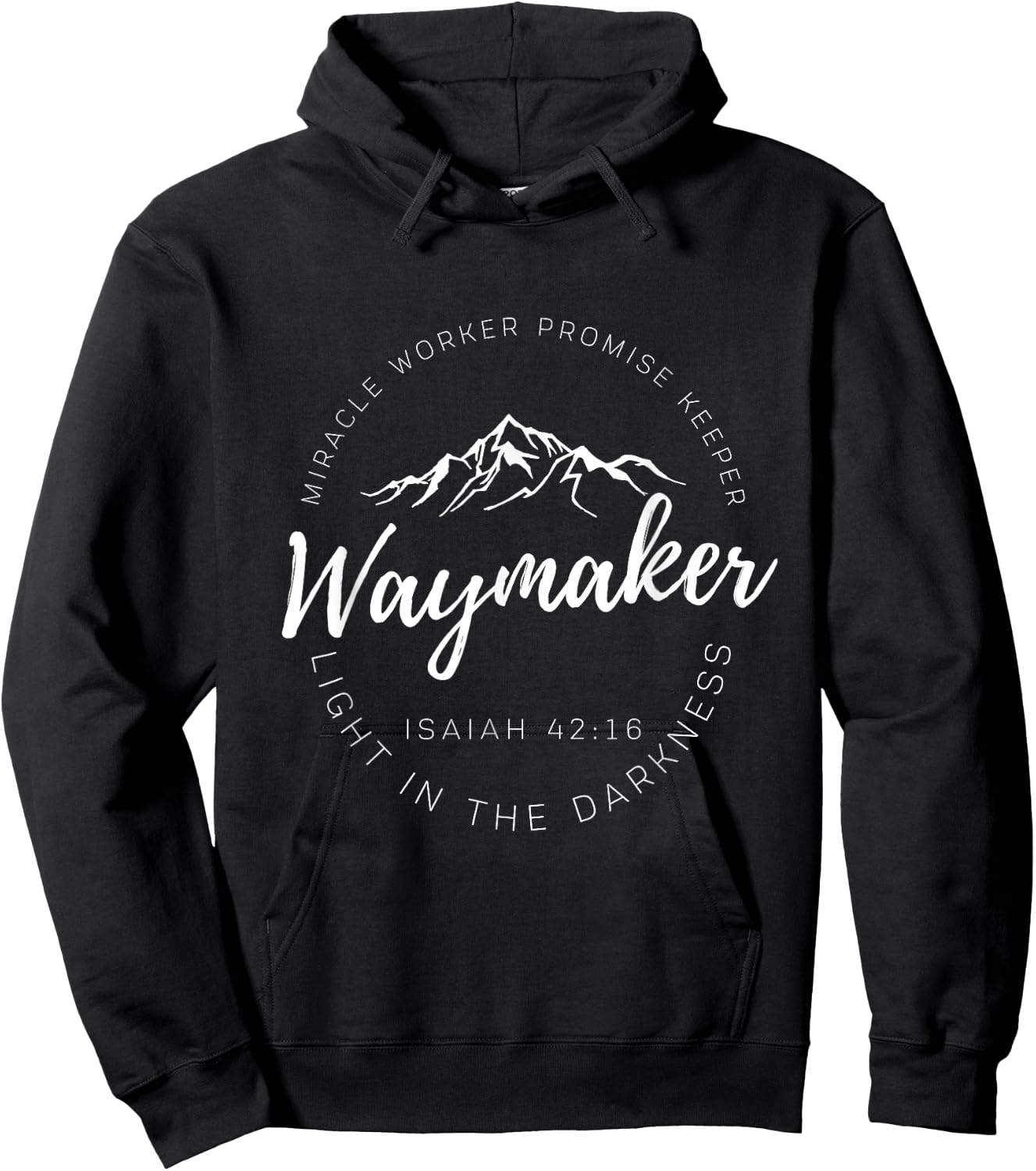 Way Maker Waymaker Miracle Worker Promise Keeper Christian Hoodie - Hoodie | Black