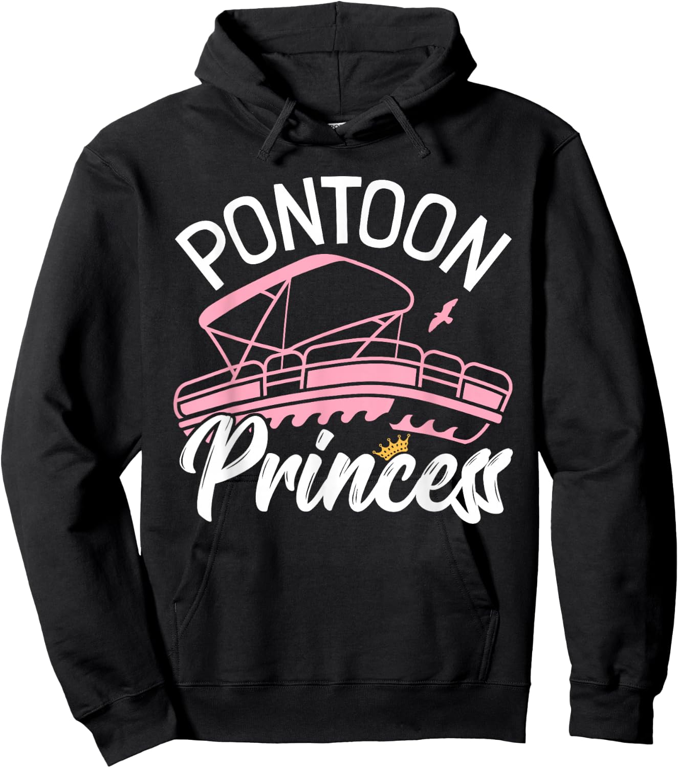 Woman Pontoon Boat Girl I Pontoon Princess Pontoon Boating Hoodie - Hoodie | Black