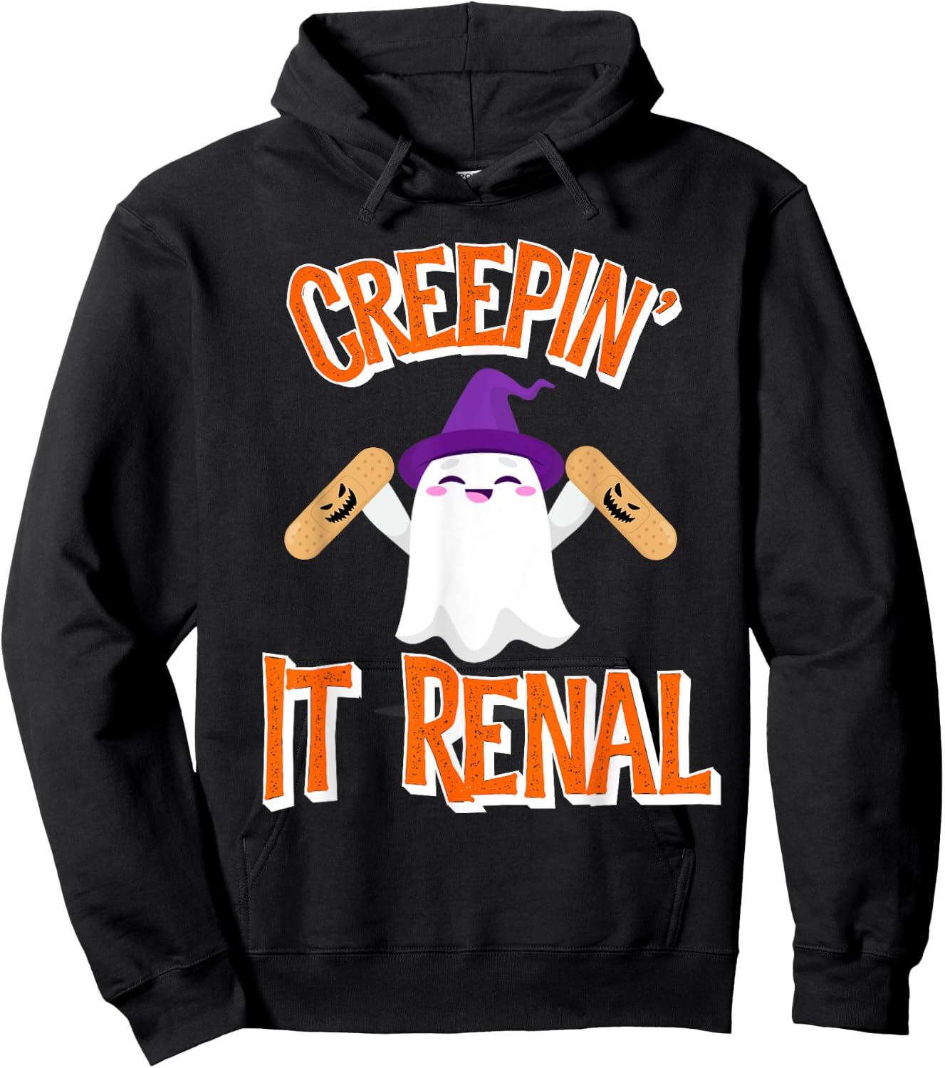 Halloween Dialysis Shirts Kidney Tech Nurse Creepin It Renal Hoodie - Hoodie | Black