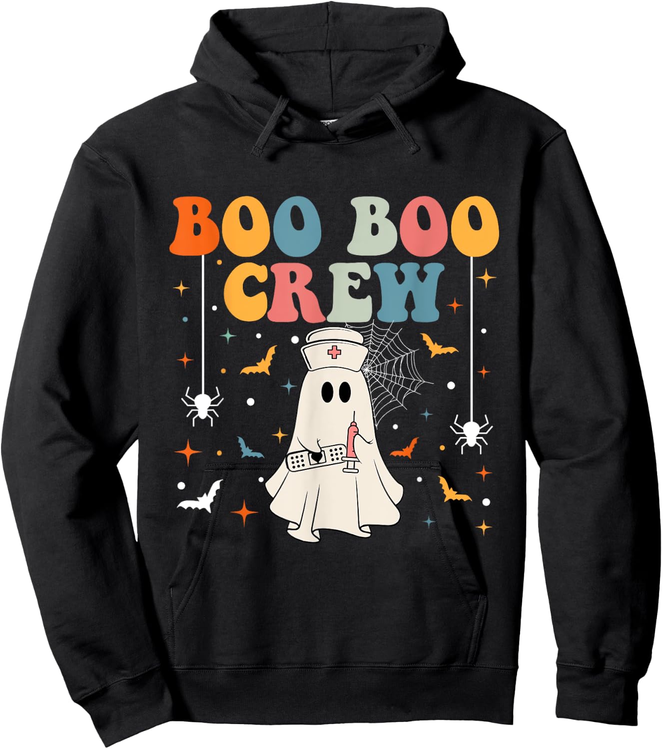 Groovy Boo Boo Crew For CNA ER RN LPN Funny Halloween Nurse Hoodie - Hoodie | Black