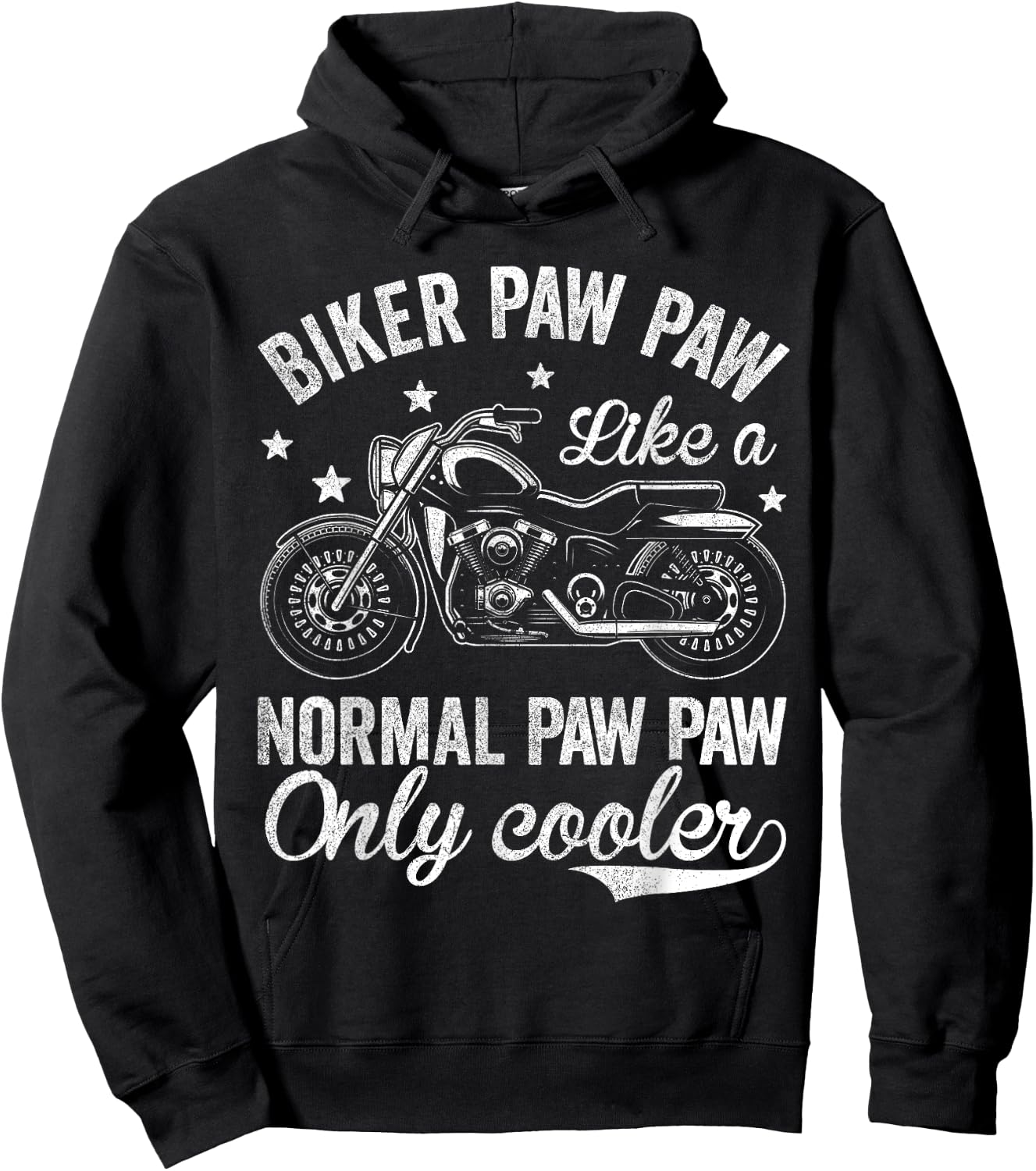 Vintage Motorcycle Shirts , Bike Riders Biker Paw Paw Hoodie - Hoodie | Black