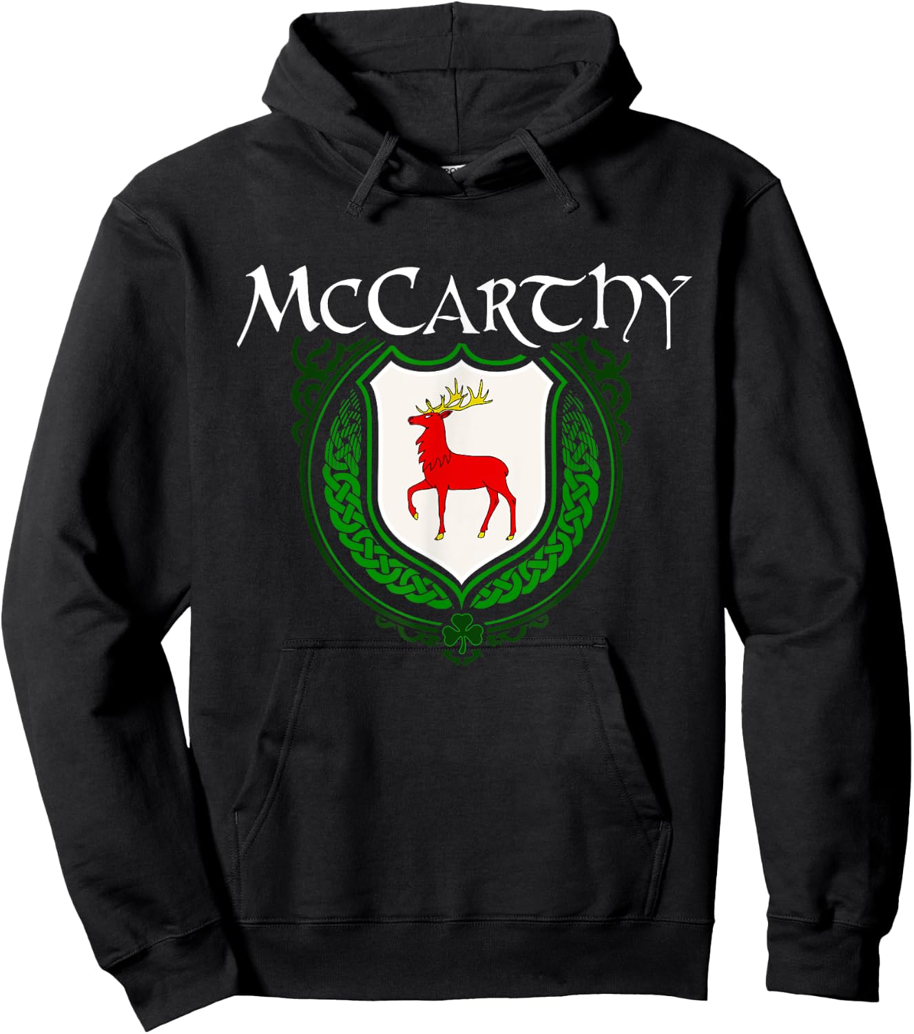 McCarthy Surname Irish Clan Tartan Badge Ireland Hoodie - Hoodie | Black