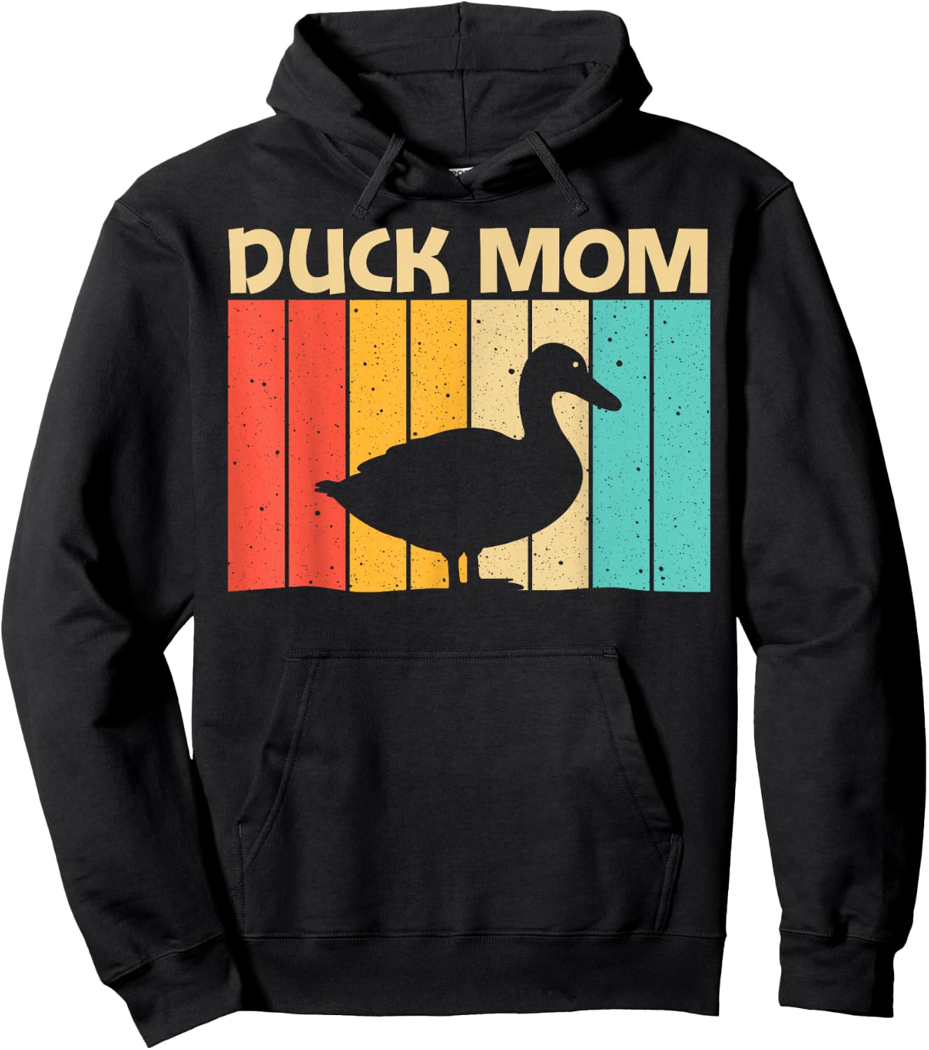 Funny Duck Design For Mom Mother Duck Farmer Hunting Lovers , Black Hoodie - Hoodie | Black