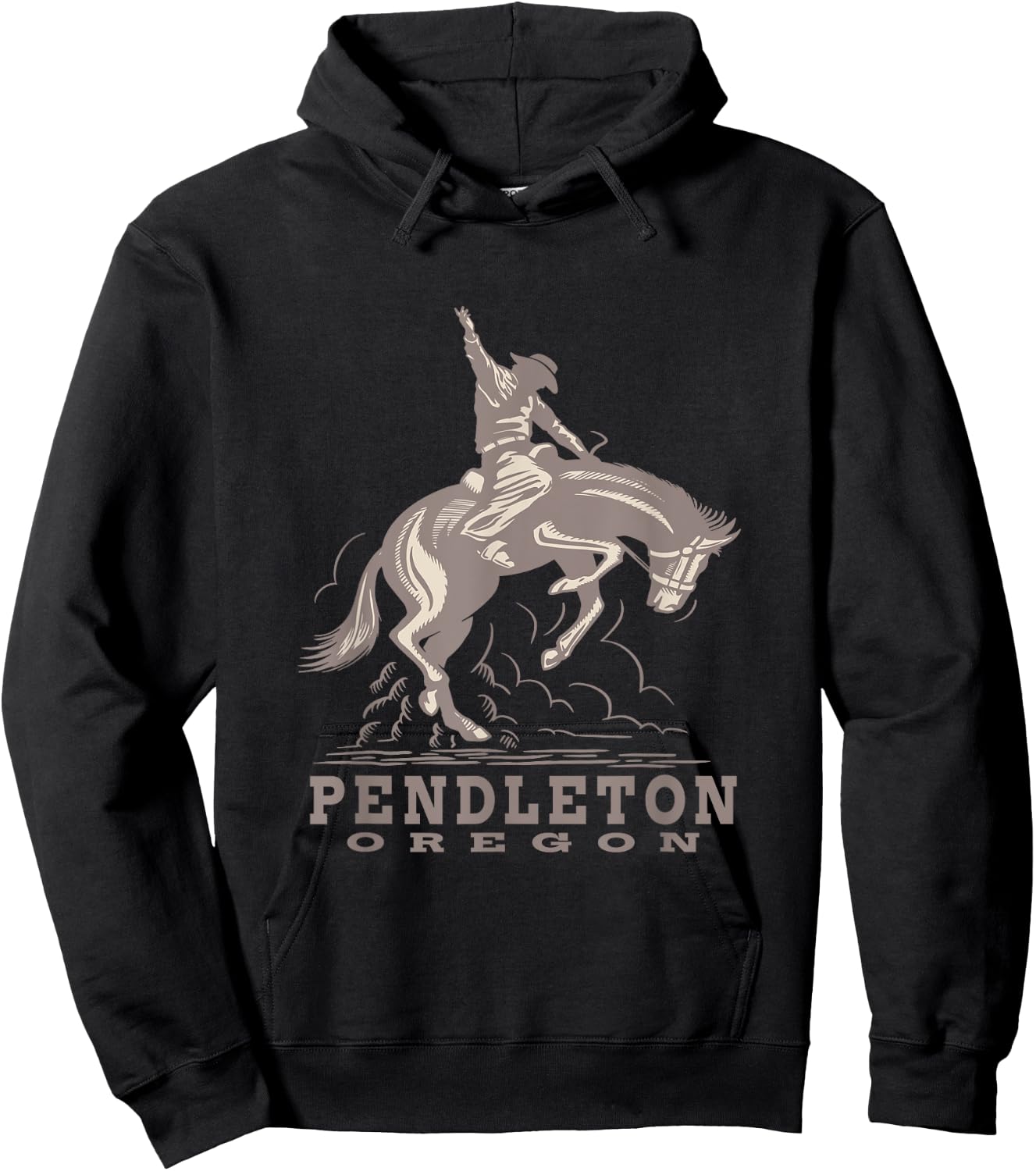 Pendleton Oregon - Rodeo - Cowboy - Horse Hoodie - Hoodie | Black