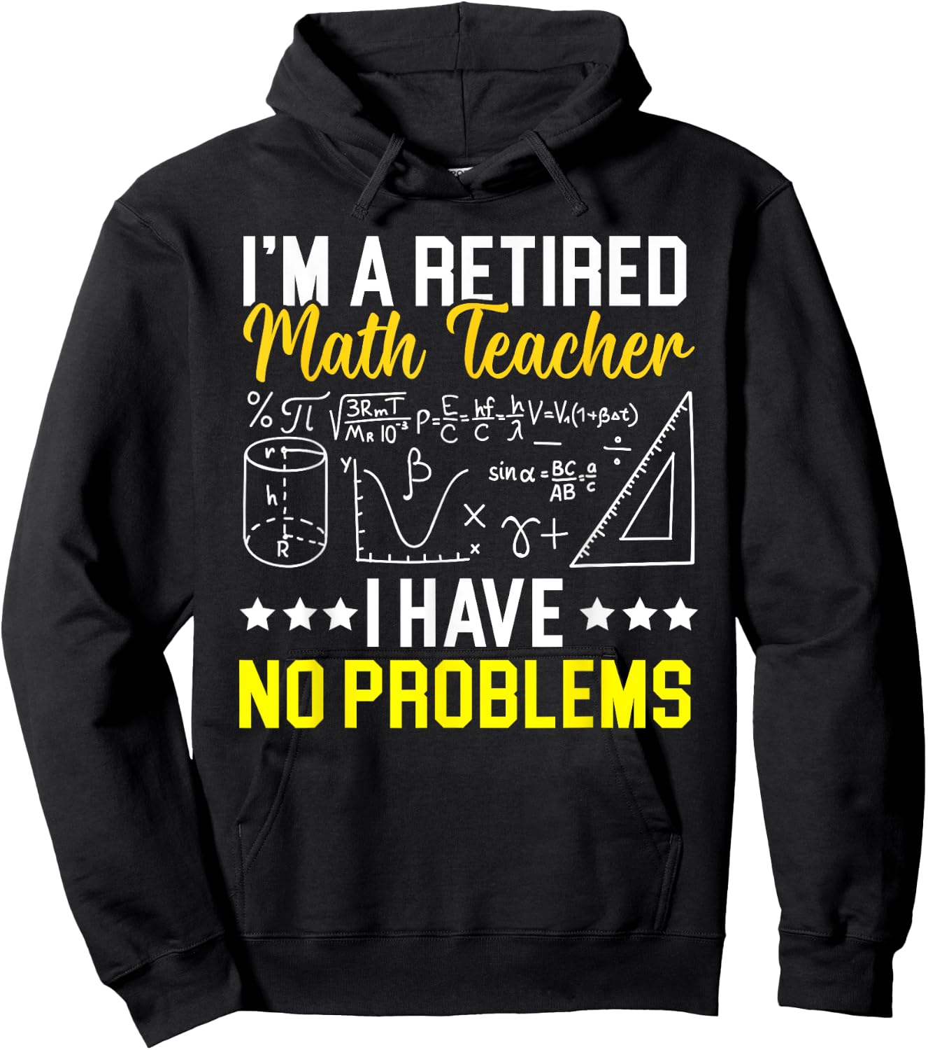 Retired Math Teacher Mathematics Educator Retirement Hoodie - Hoodie | Black