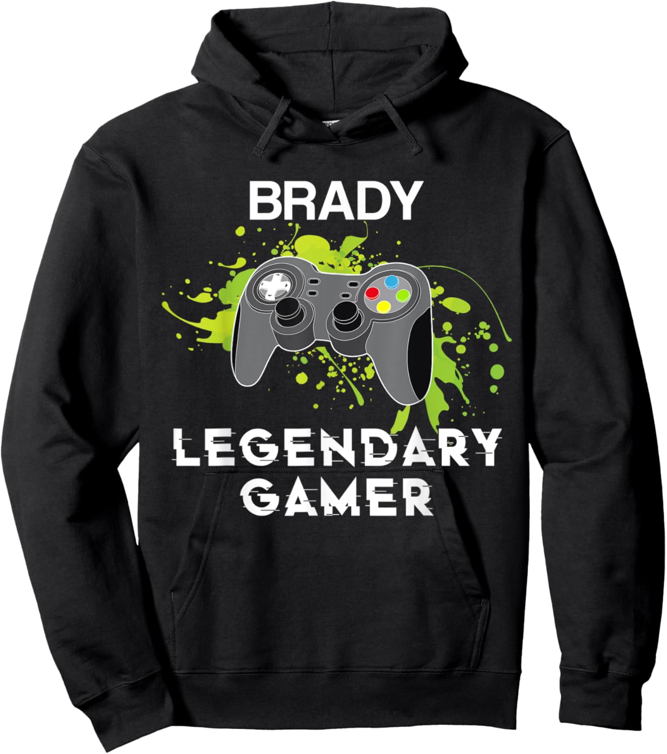 Brady Name Gift - Personalized Legendary Gamer Hoodie - Hoodie | Black