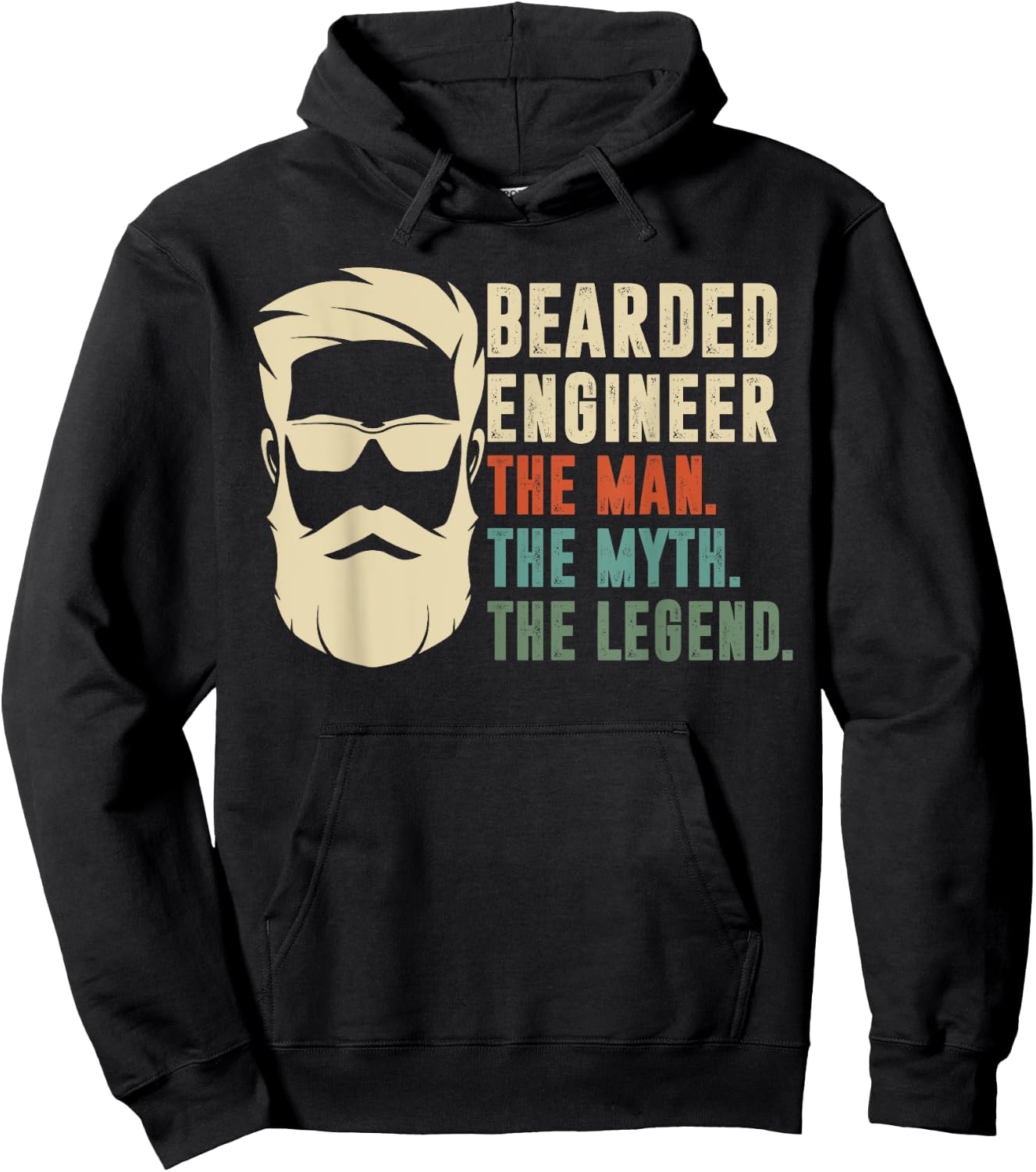 Bearded Engineer The Man The Myth The Legend Hoodie - Hoodie | Black