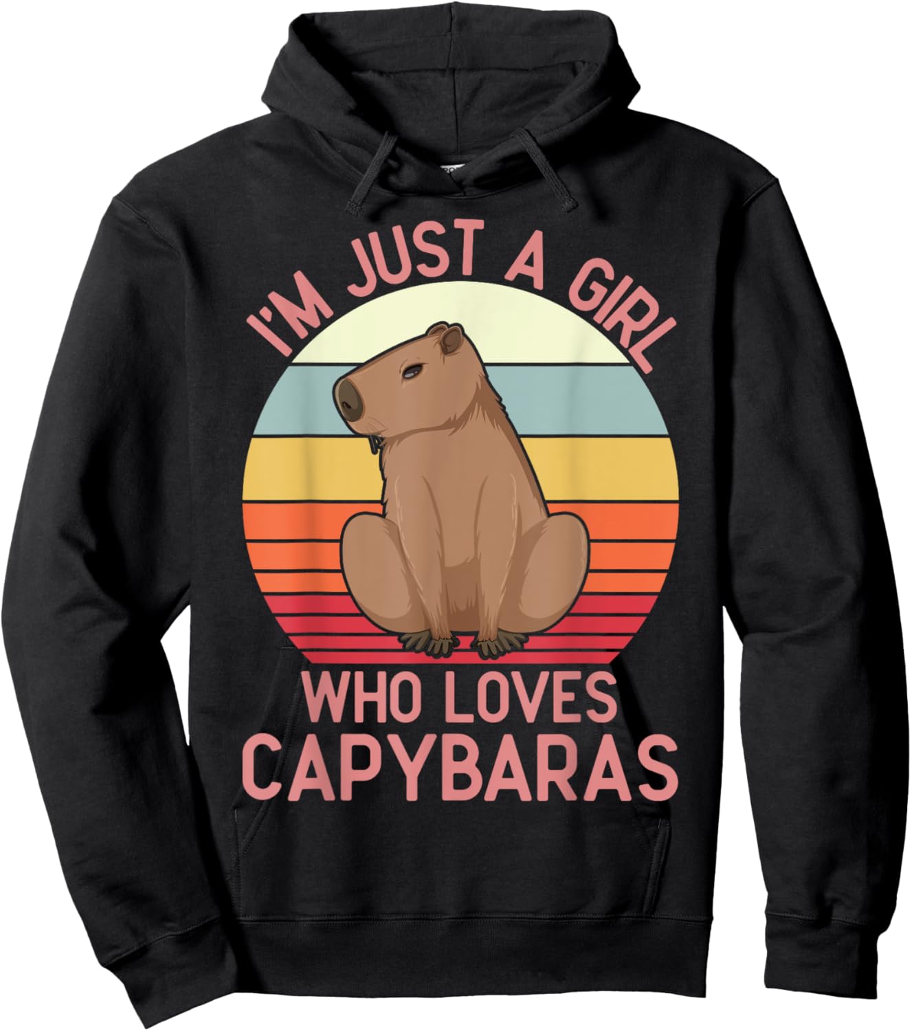 I'm Just a Girl Who Loves Capybaras, Respect Capybara Hoodie - Hoodie | Black